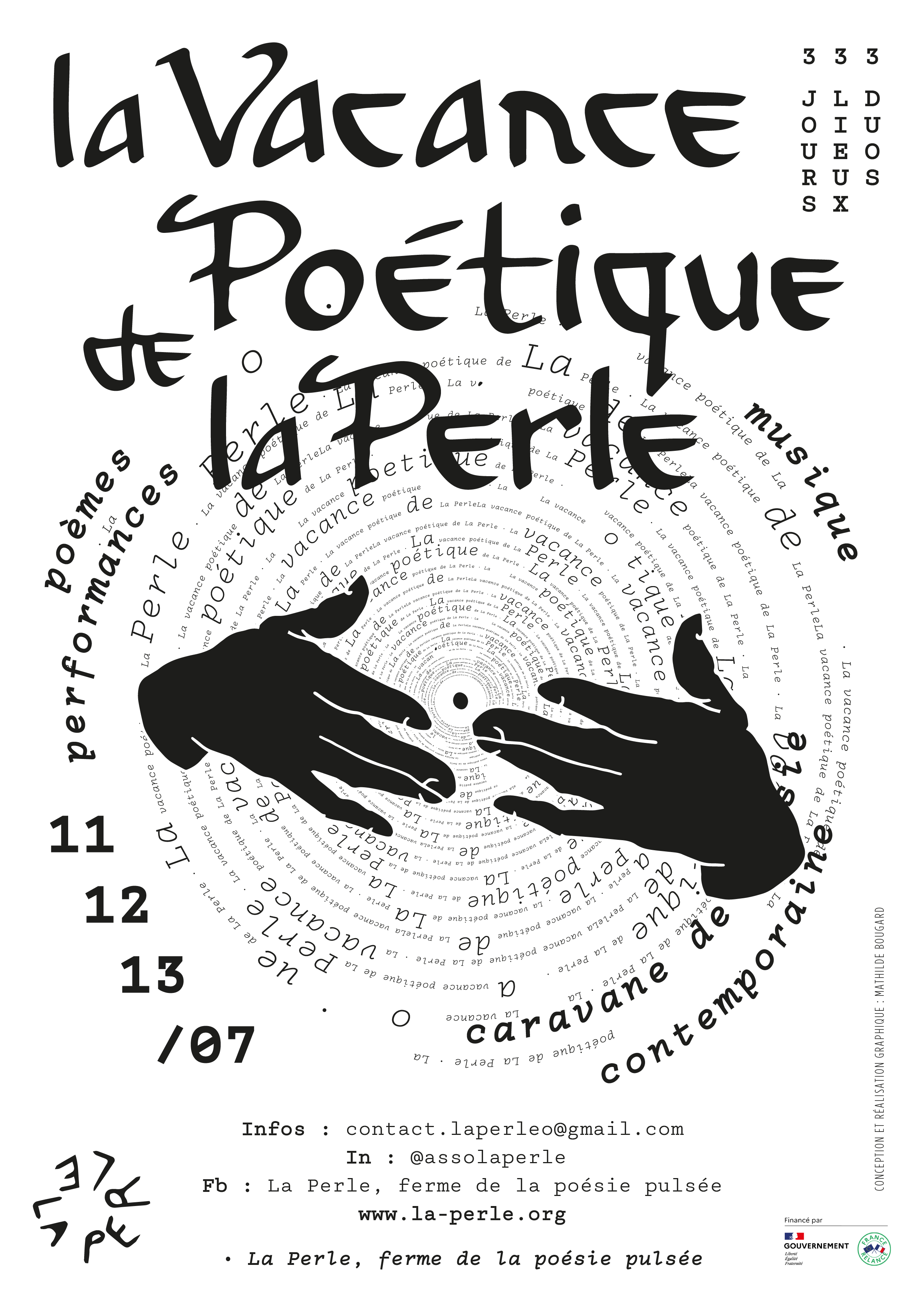La Vacance Poétique de la Perle #3 - 11/12/13 juillet 2024