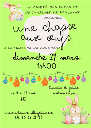 Chasse aux œufs à La Filature de Ronchamp