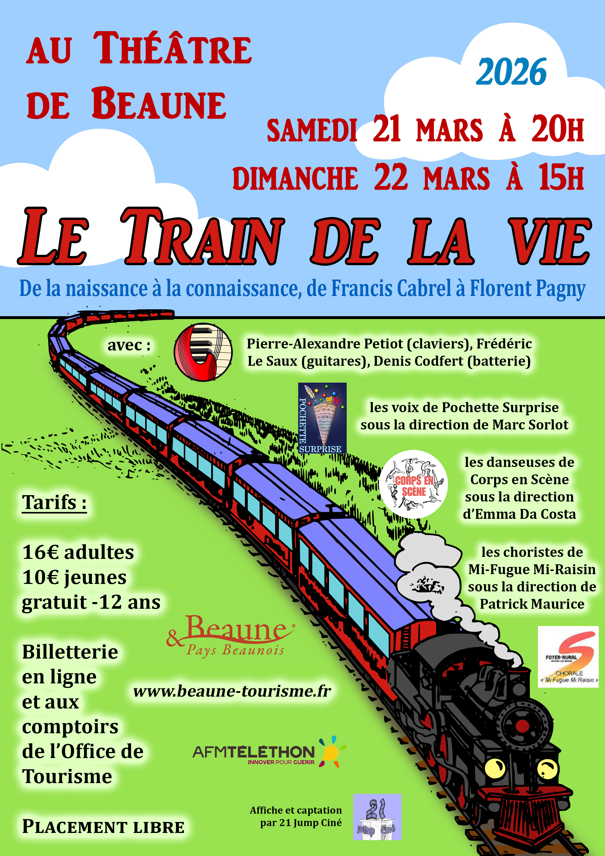Comédie Musicale « Le train de la vie, de Francis Cabrel à Florent Pagny »