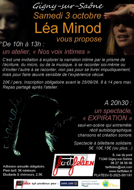 Atelier "Nos voix intimes" et spectacle "Expiration"