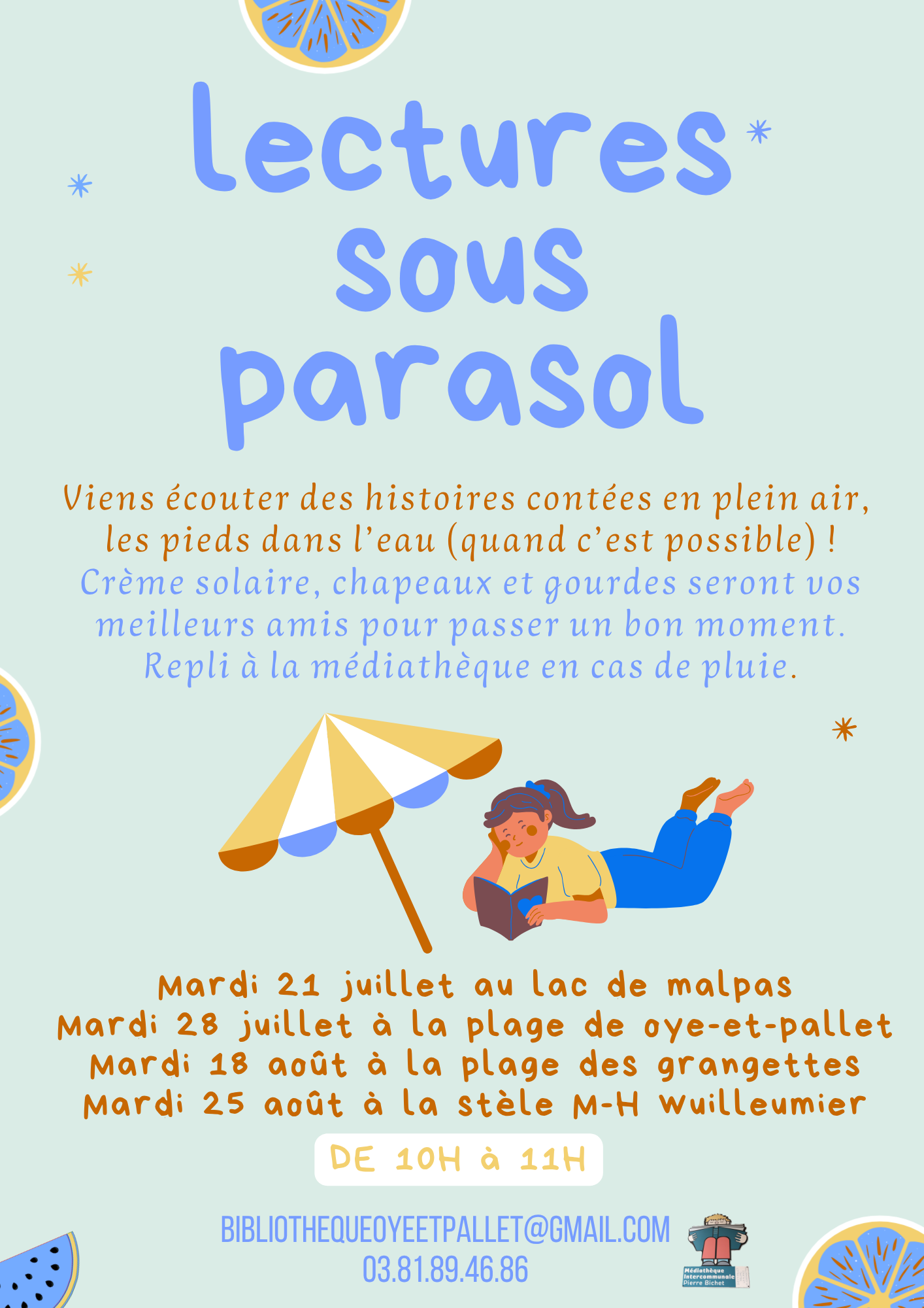 lectures sous parasol