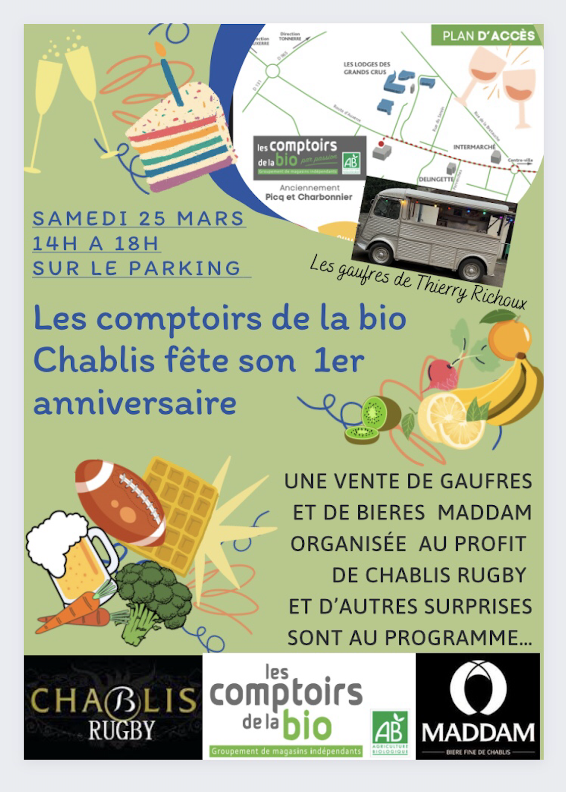 Les 1 ans Comptoirs de la Bio Chablis 25 mars