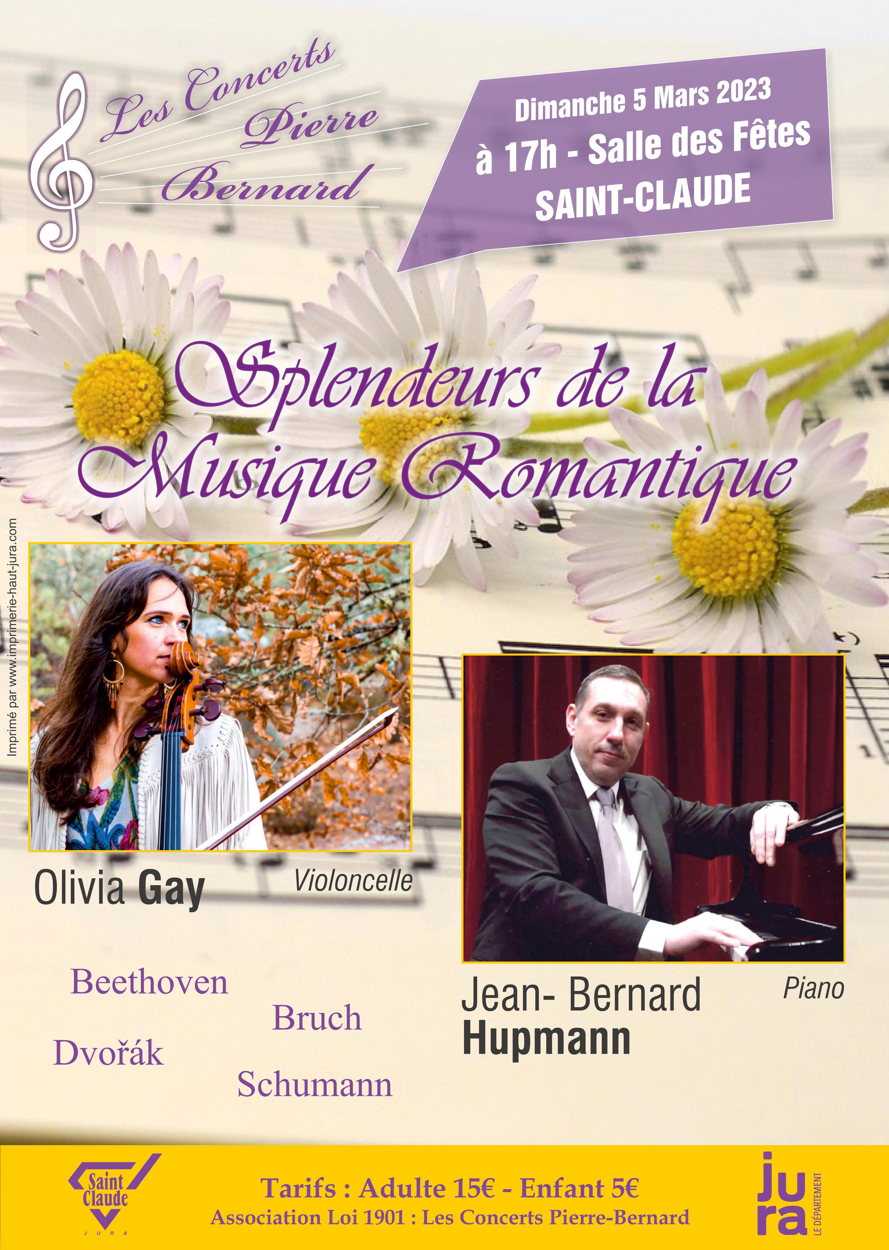 Les Concerts Pierre-Bernard - Splendeurs de la musique romantique - Affiche