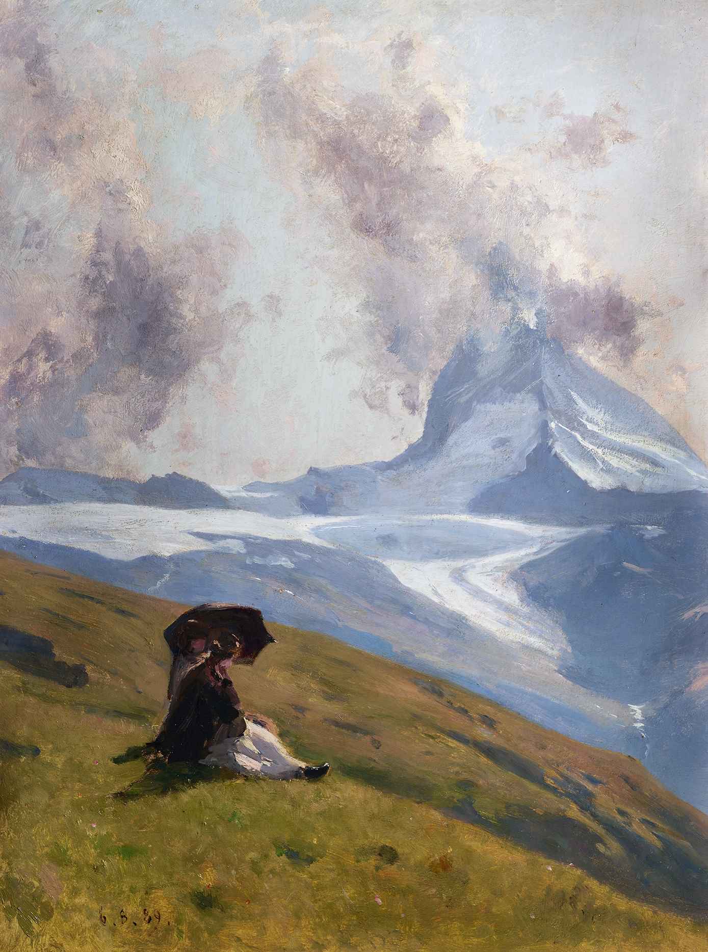 Les soeurs Eccles à Riffelalp au dessus de Zermatt.collection privée_cl P. Tournaire