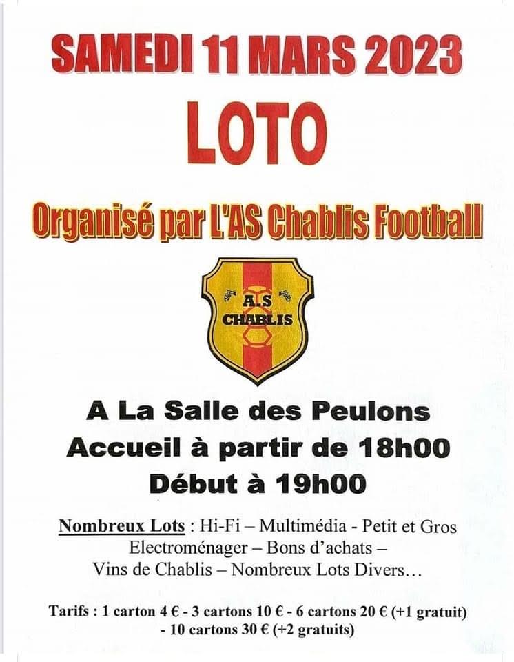 Loto Chablis 11 mars