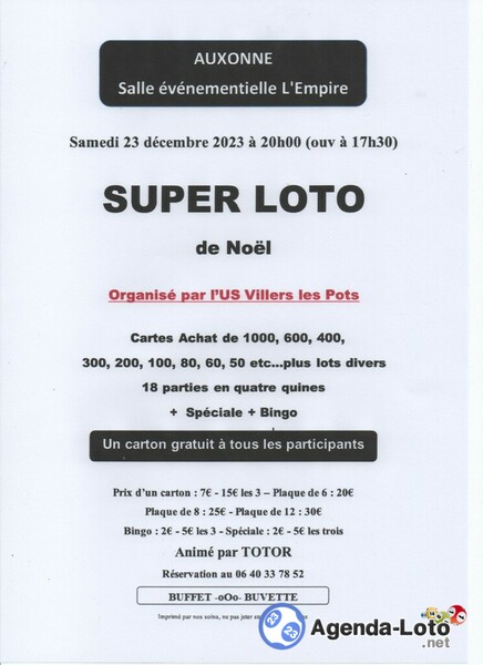 Loto de Noël Auxonne