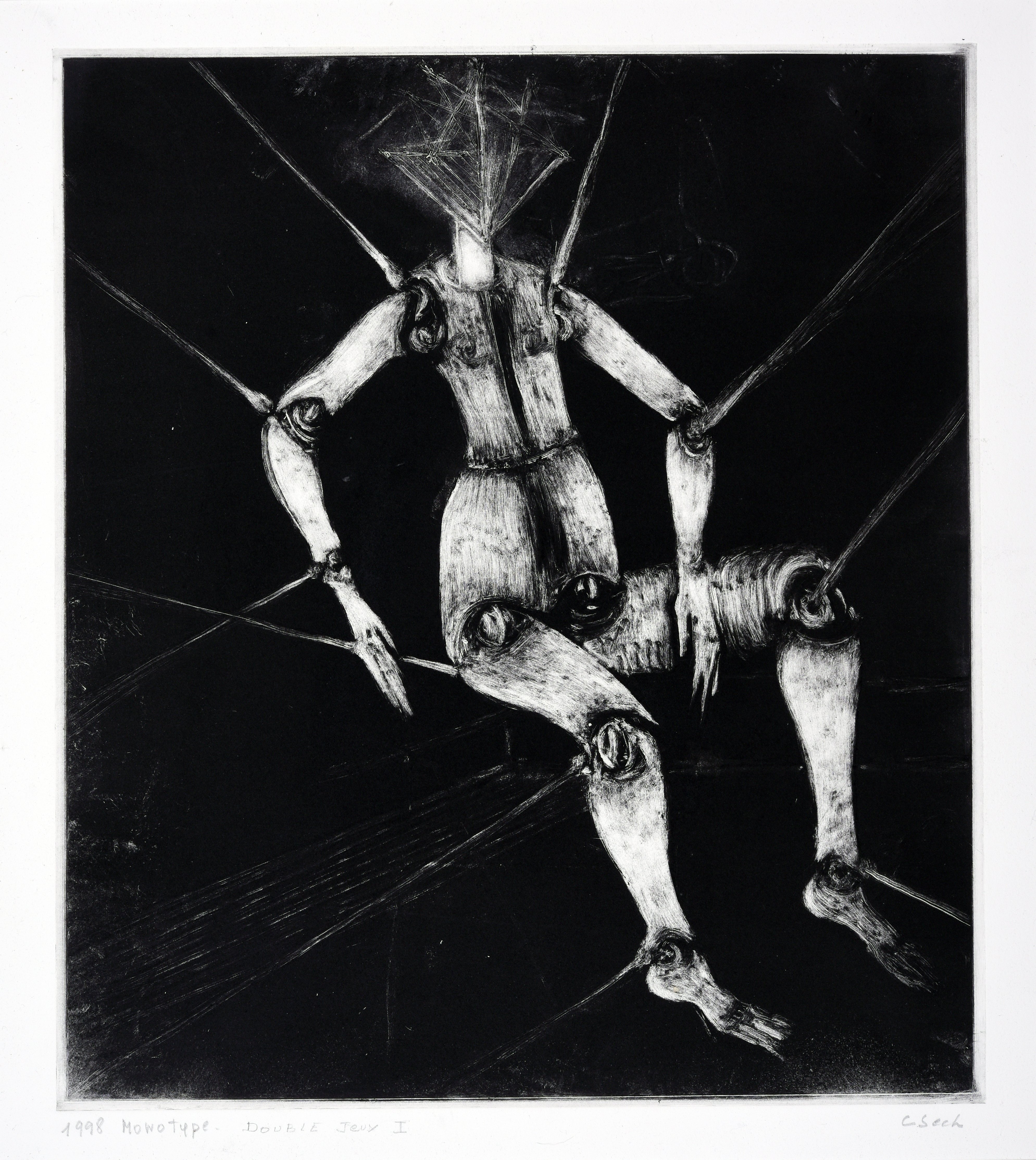 Double jeux I, monotype d'Hélène Csech