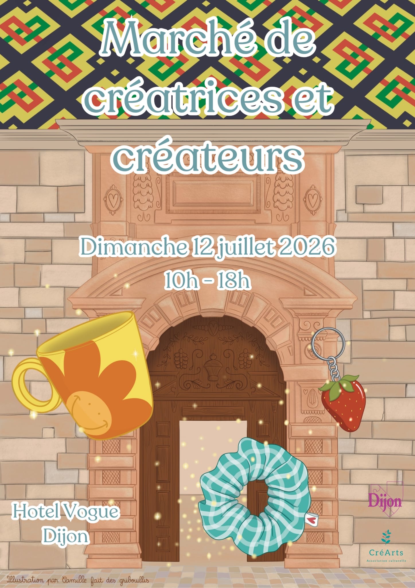 MARCHE DE CREATEURS LOCAUX HOTEL DE VOGUE DIJON organisé par l'association CREARTS