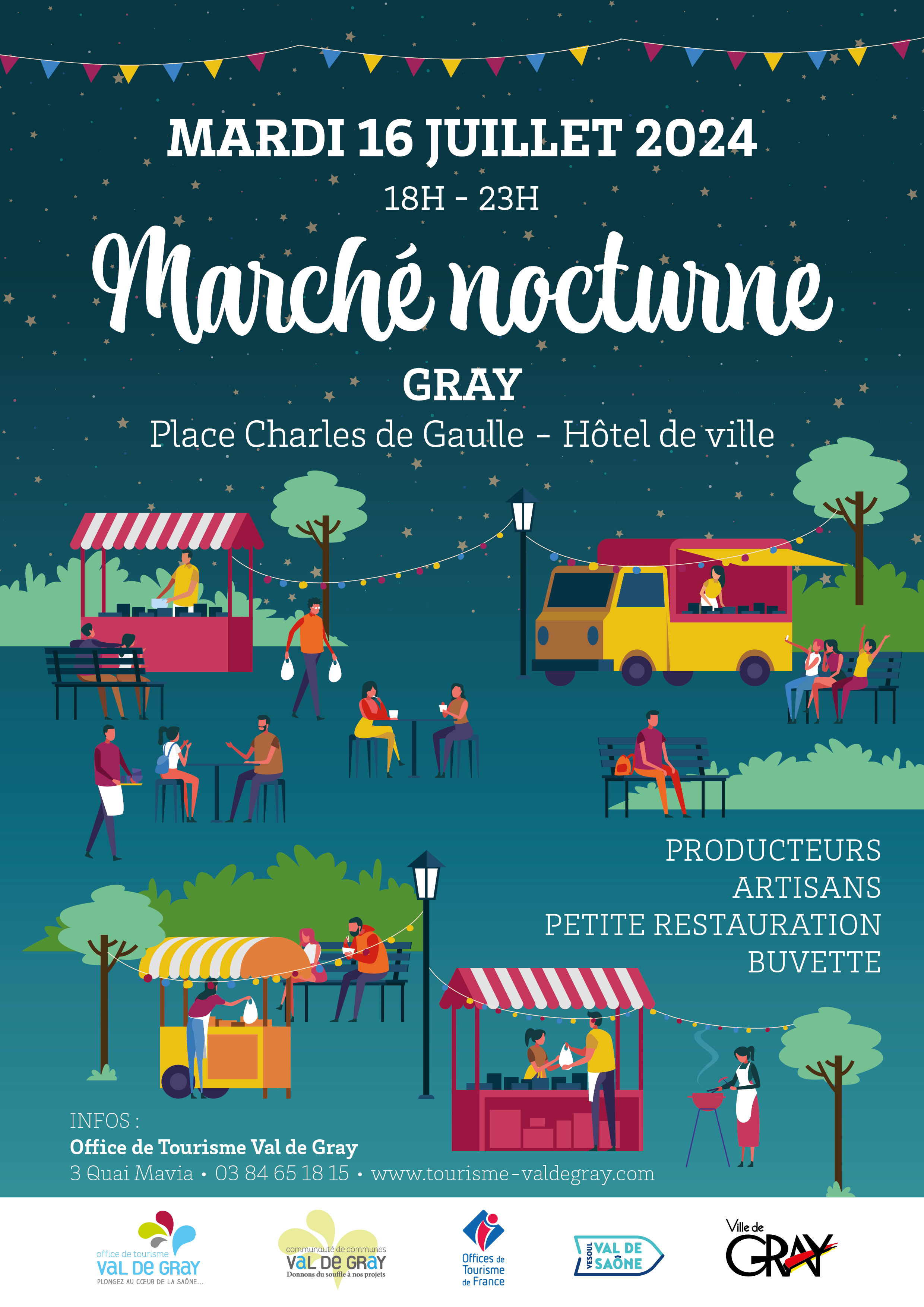 MARCHE NOCTURNE 24 - affiche Gray