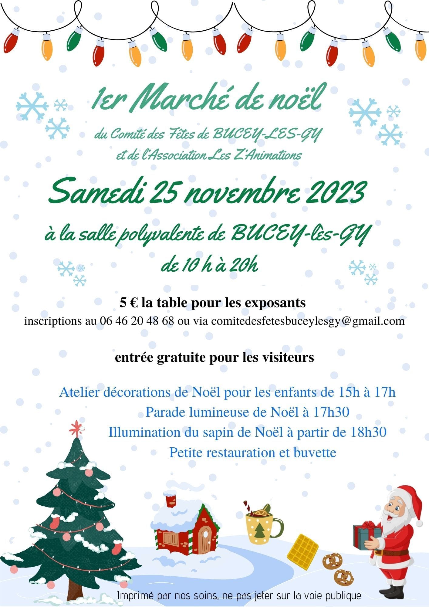 1er Marché de Noël du Comité des Fêtes de Bucey-lès-Gy et de l'association Les Z'animations