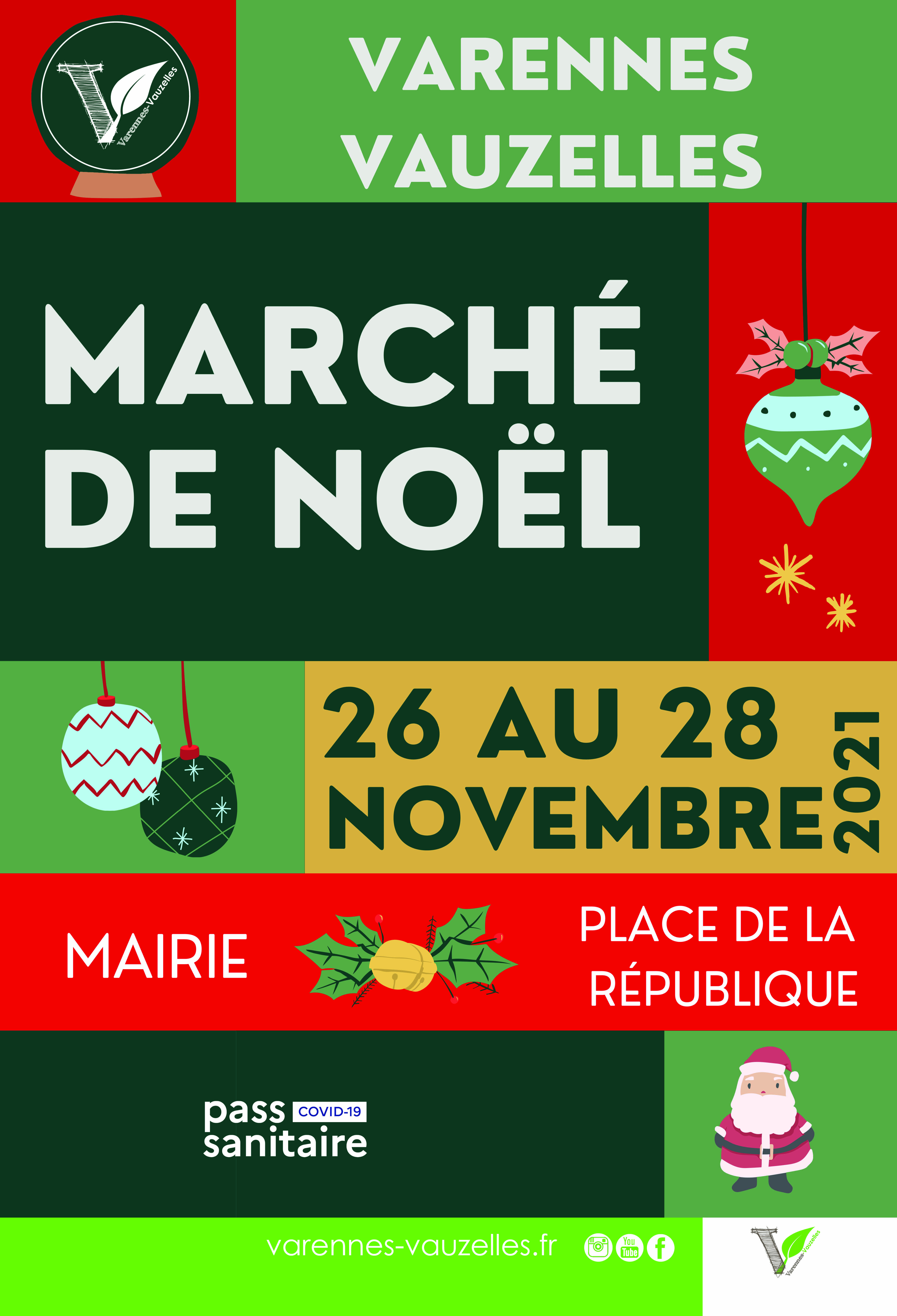 Affiche Marché de Noël de Varennes-Vauzelles