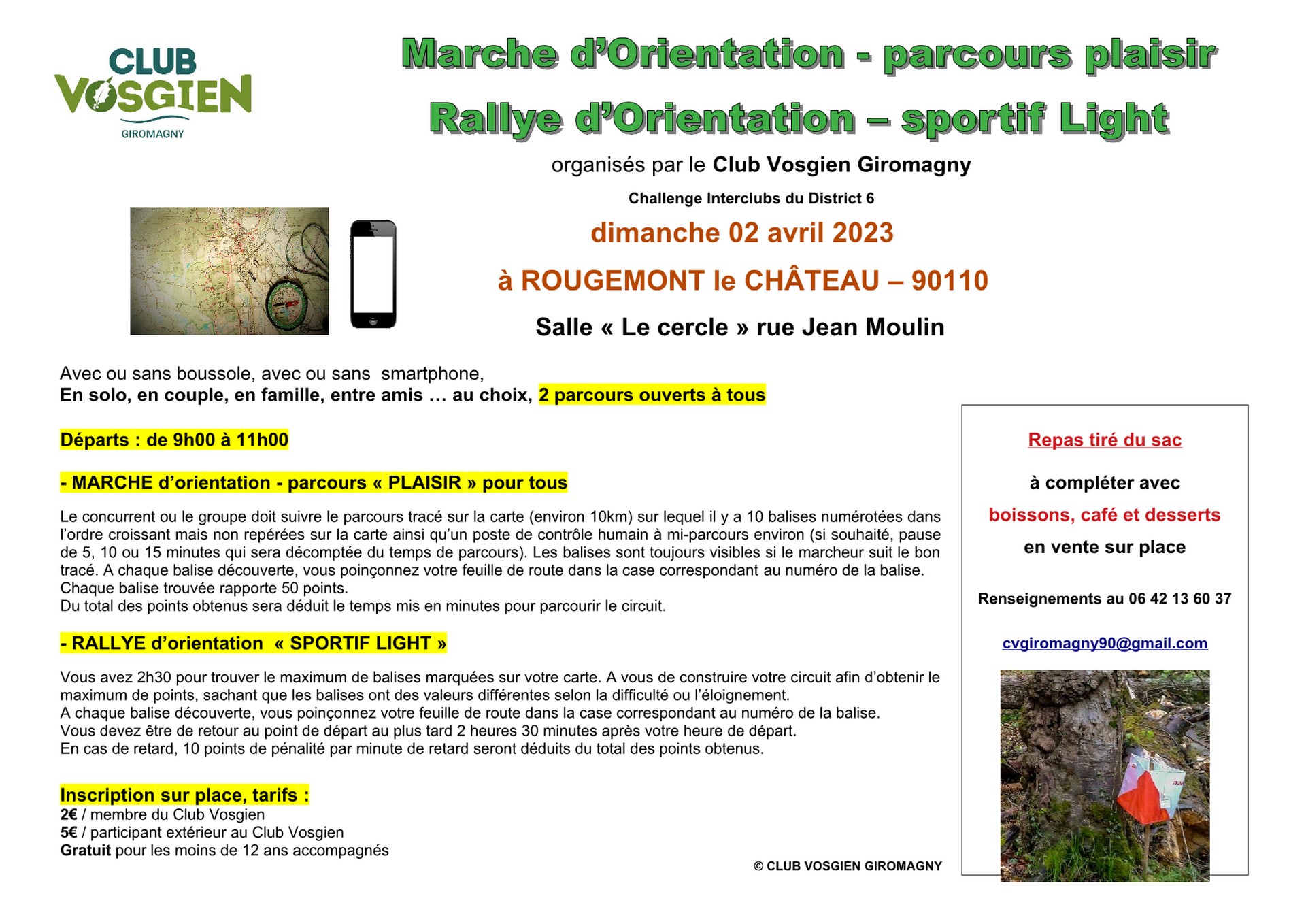 MO et RALLYE ORIENTATION -CVG 02 avril 2023
