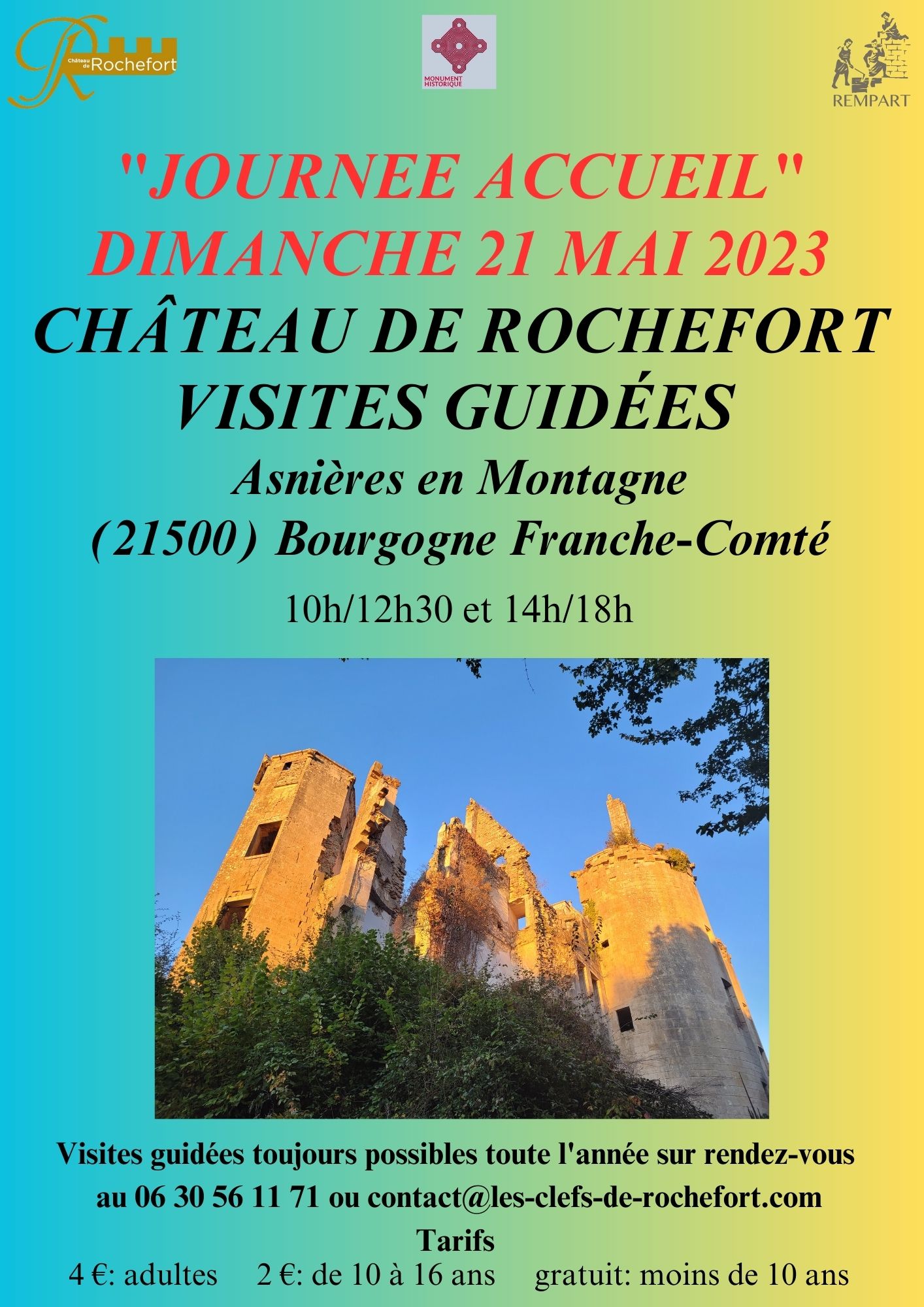 Visites guidées Château de Rochefort mai 2023