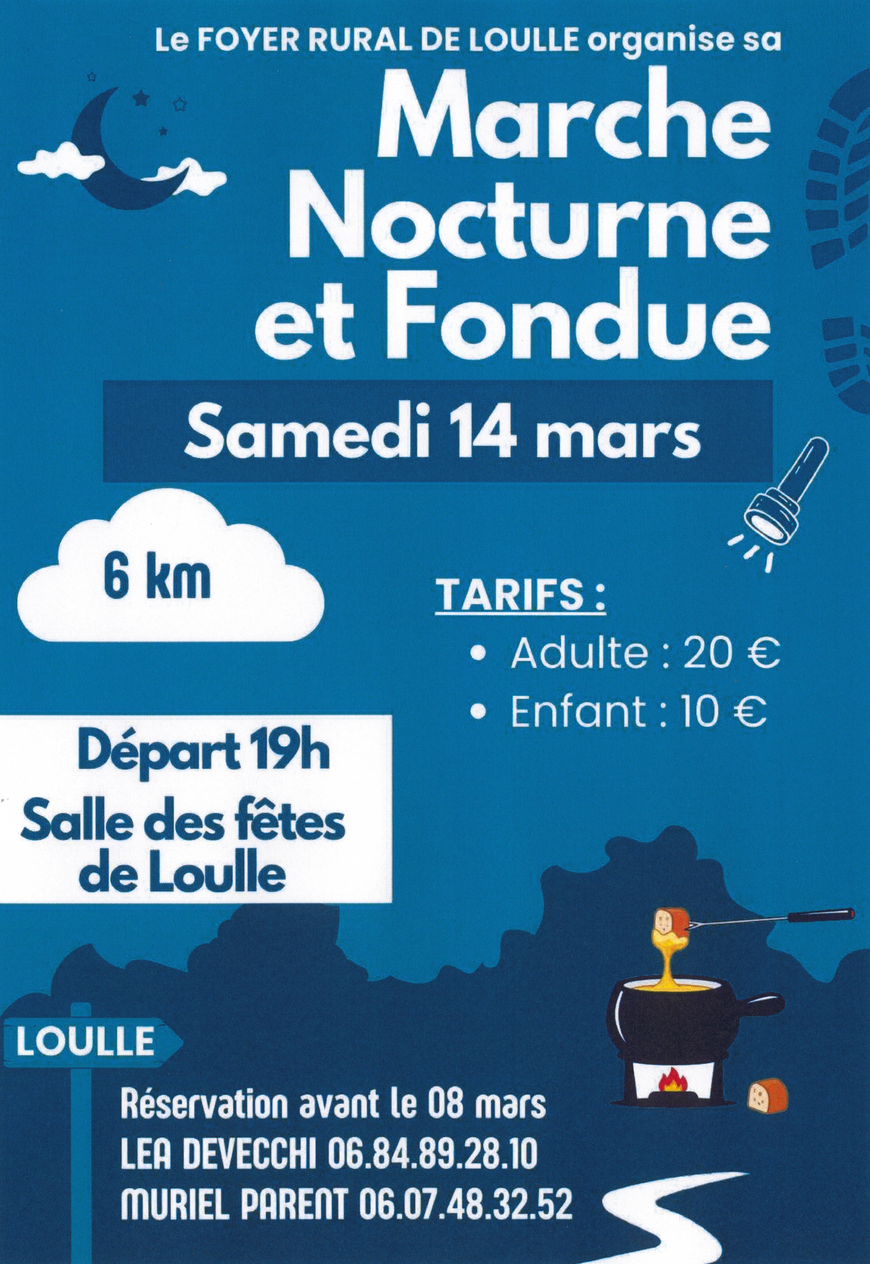Marche nocturne et fondue