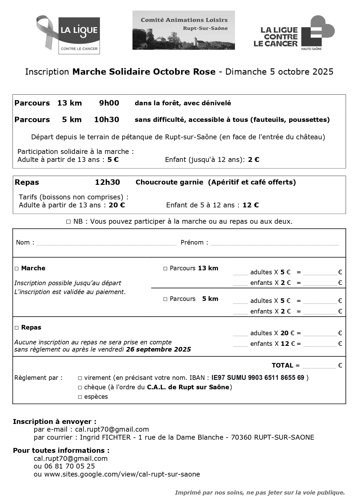 Bulletin d'inscription