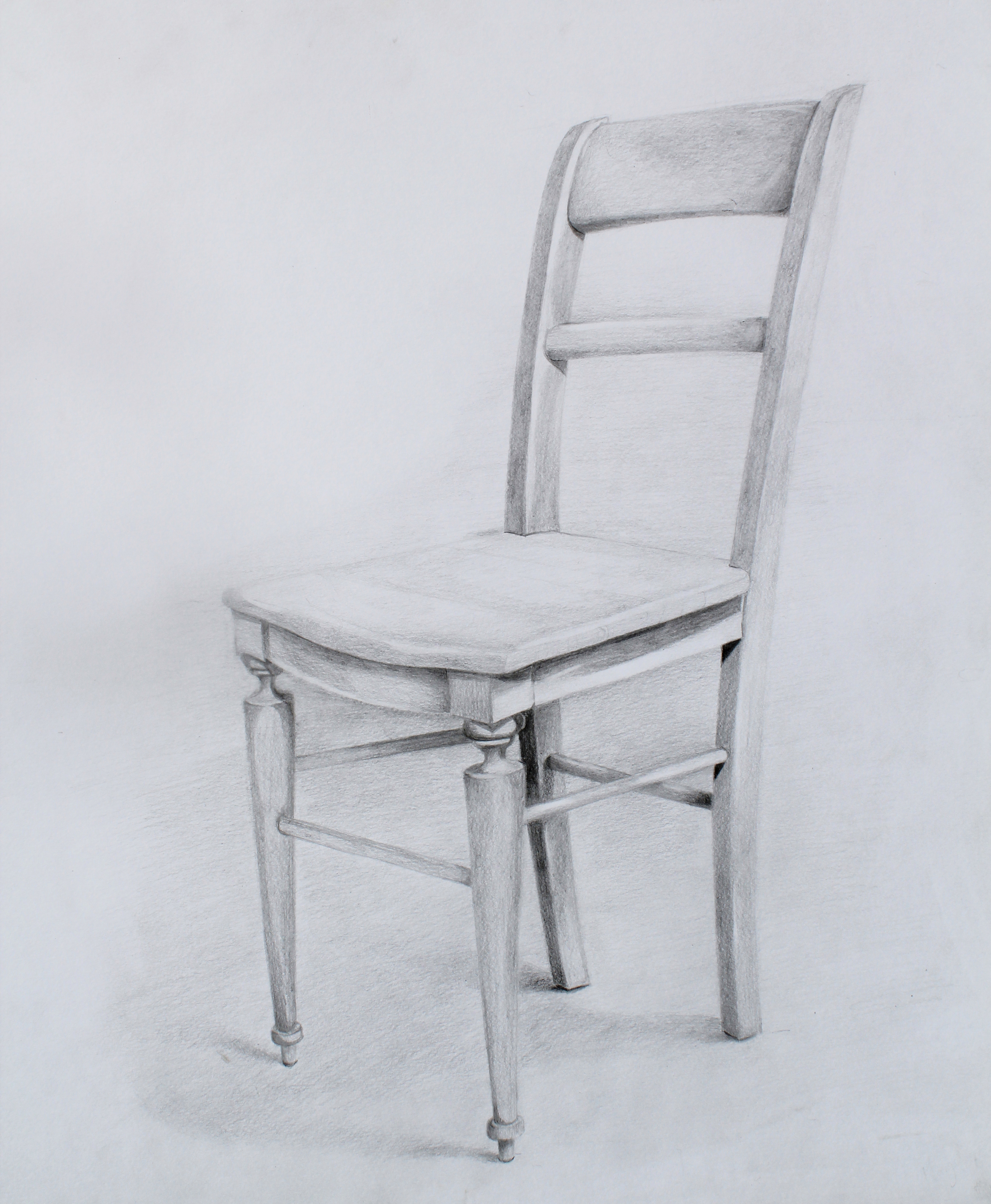 Dessin de chaise à la mine de plomb