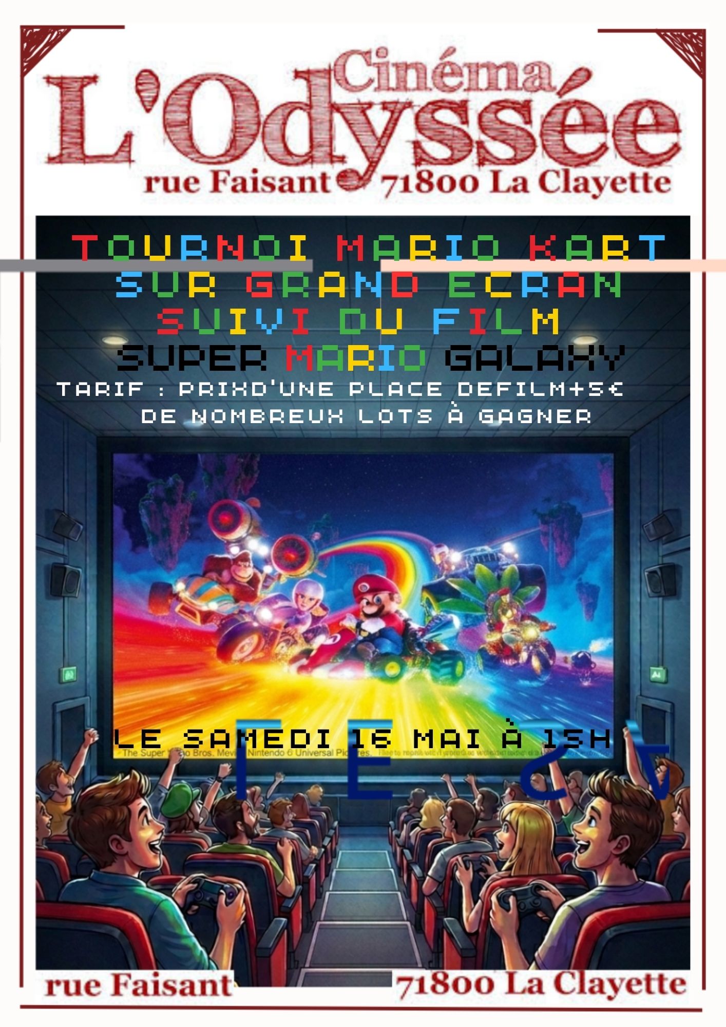 Tournoi MARIO KART sur GRAND ECRAN