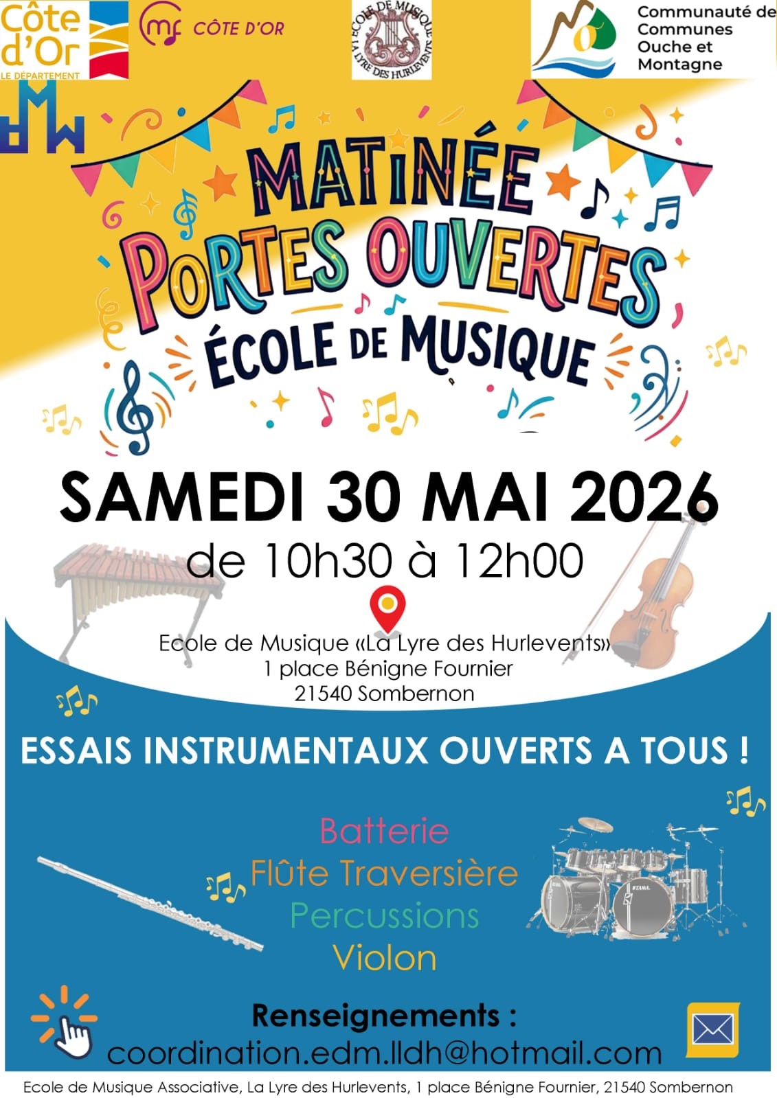 Portes ouvertes Ecole de musique La lyre des Hurlevents
