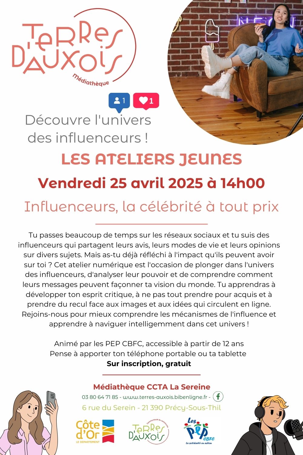 Médiathèque La Sereine affiches animations - 1