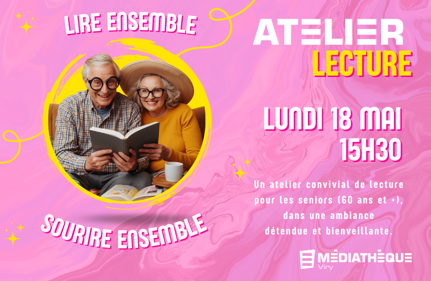 Médiathèque de Viry : Atelier lecture — visuel événement