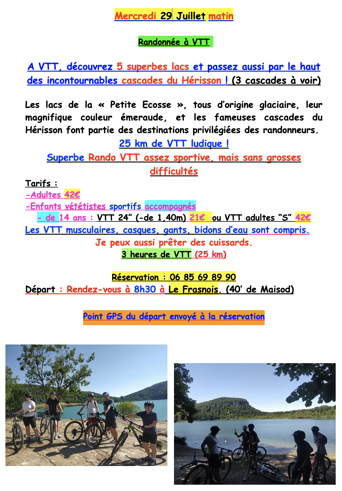 Rando VTT : tour des 5 lacs