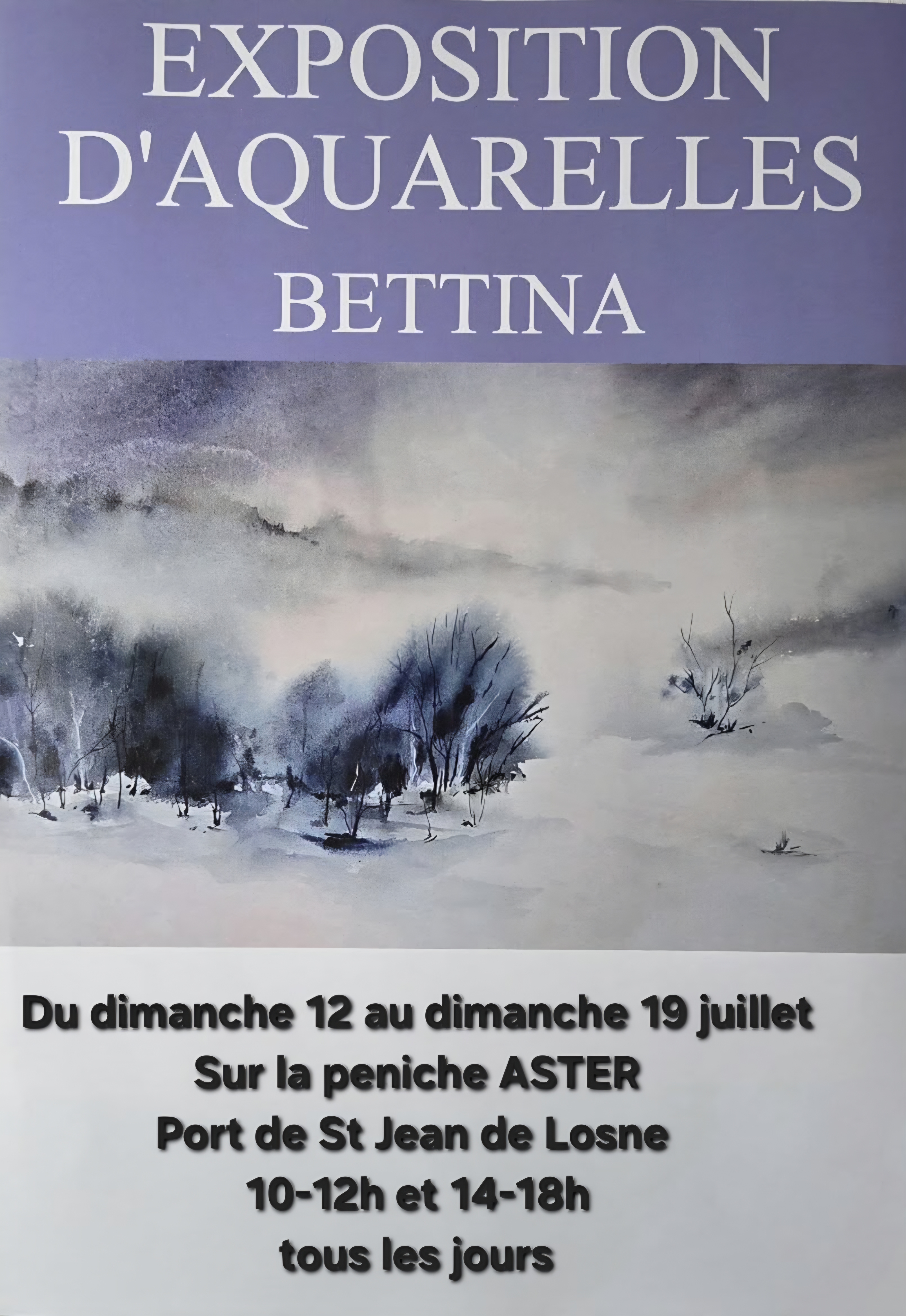 Exposition  d'aquarelles de Bettina