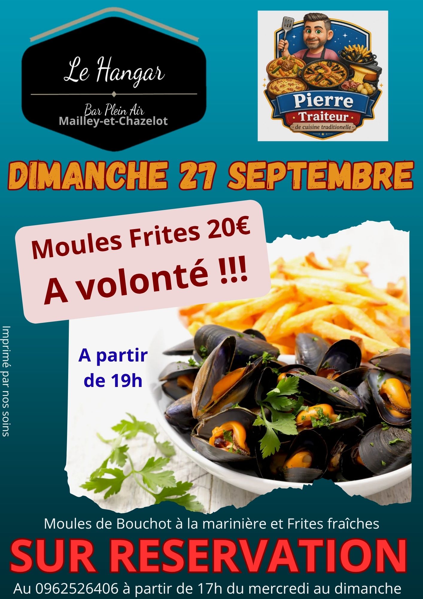MOULES FRITES A VOLONTE