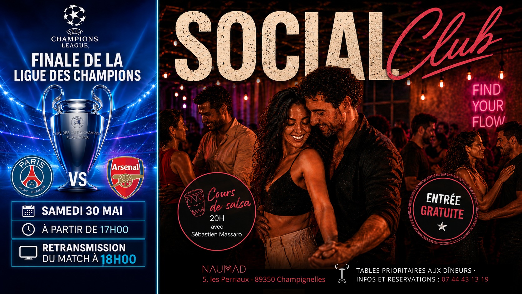 Naumad Social Club-Latin Night x Finale Ligue des champions