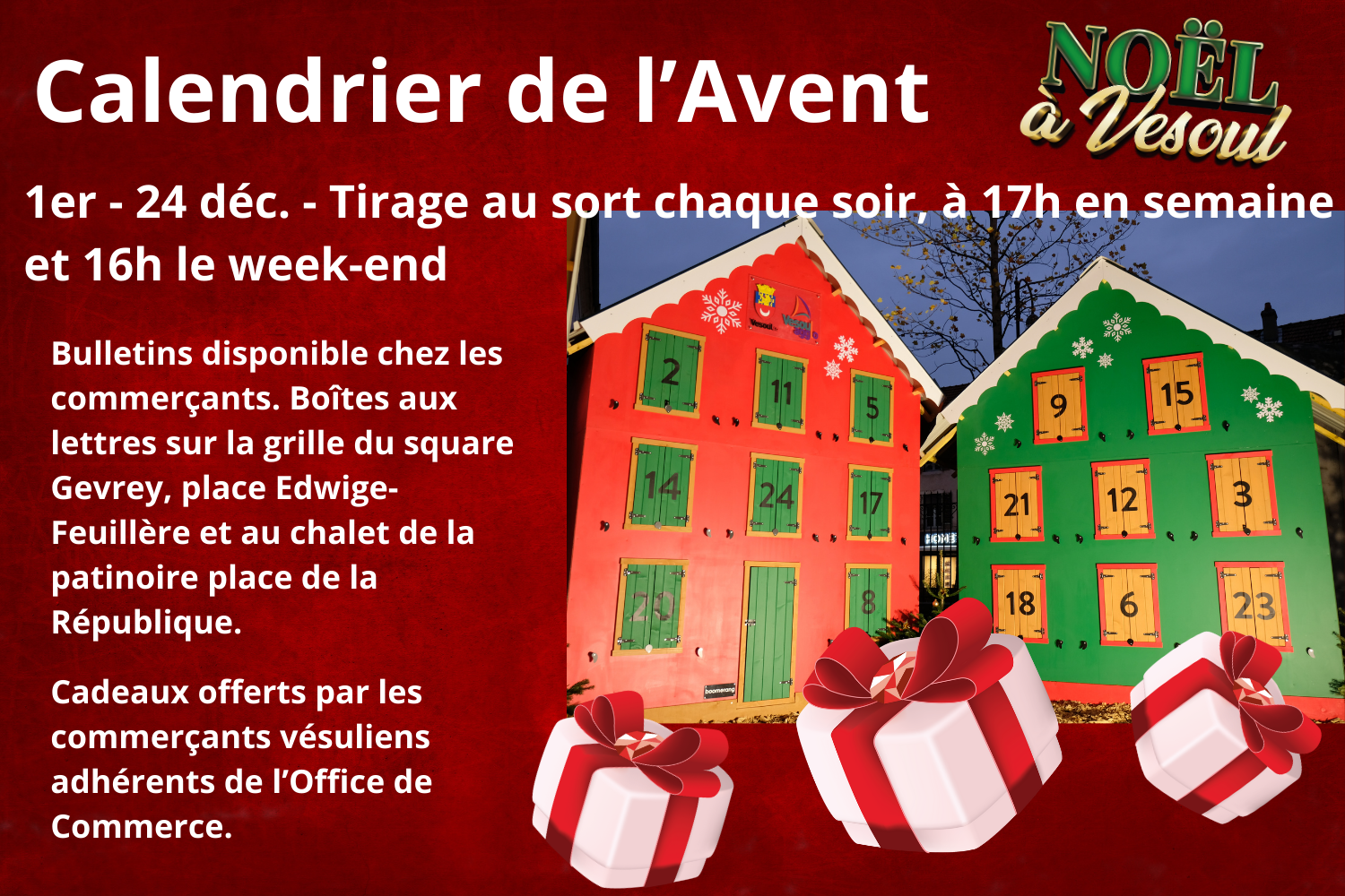 Calendrier avent vesoul 2023