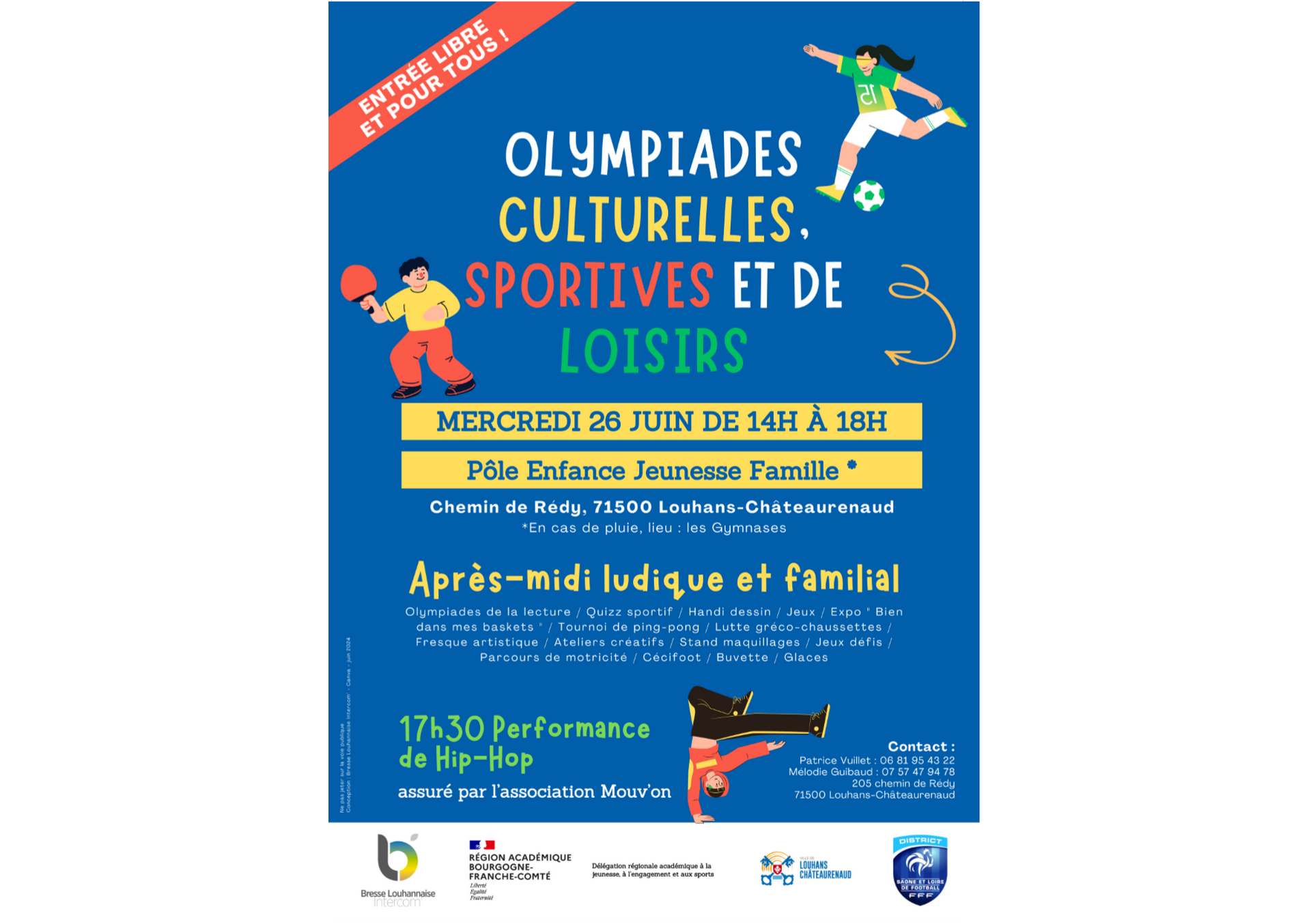 Affiche Olympiades Culturelles, Sportives et de Loisirs