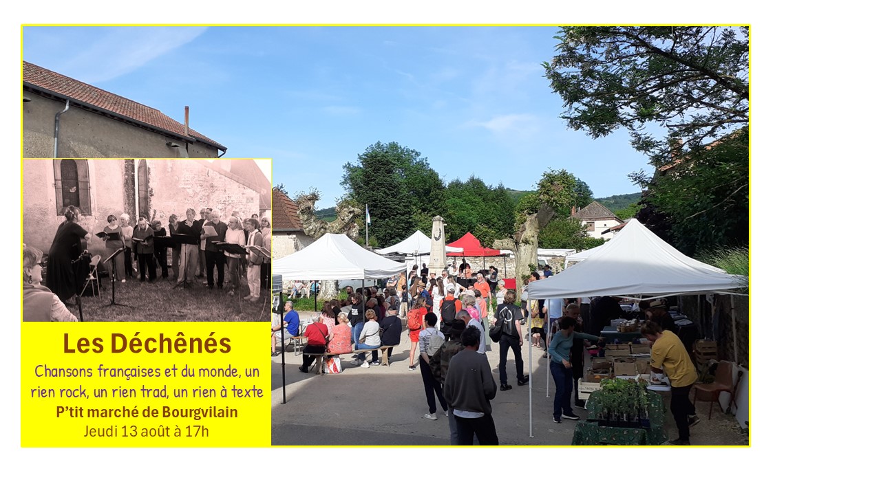 Les Déchênés en concert au p'tit marché de Bourgvilain