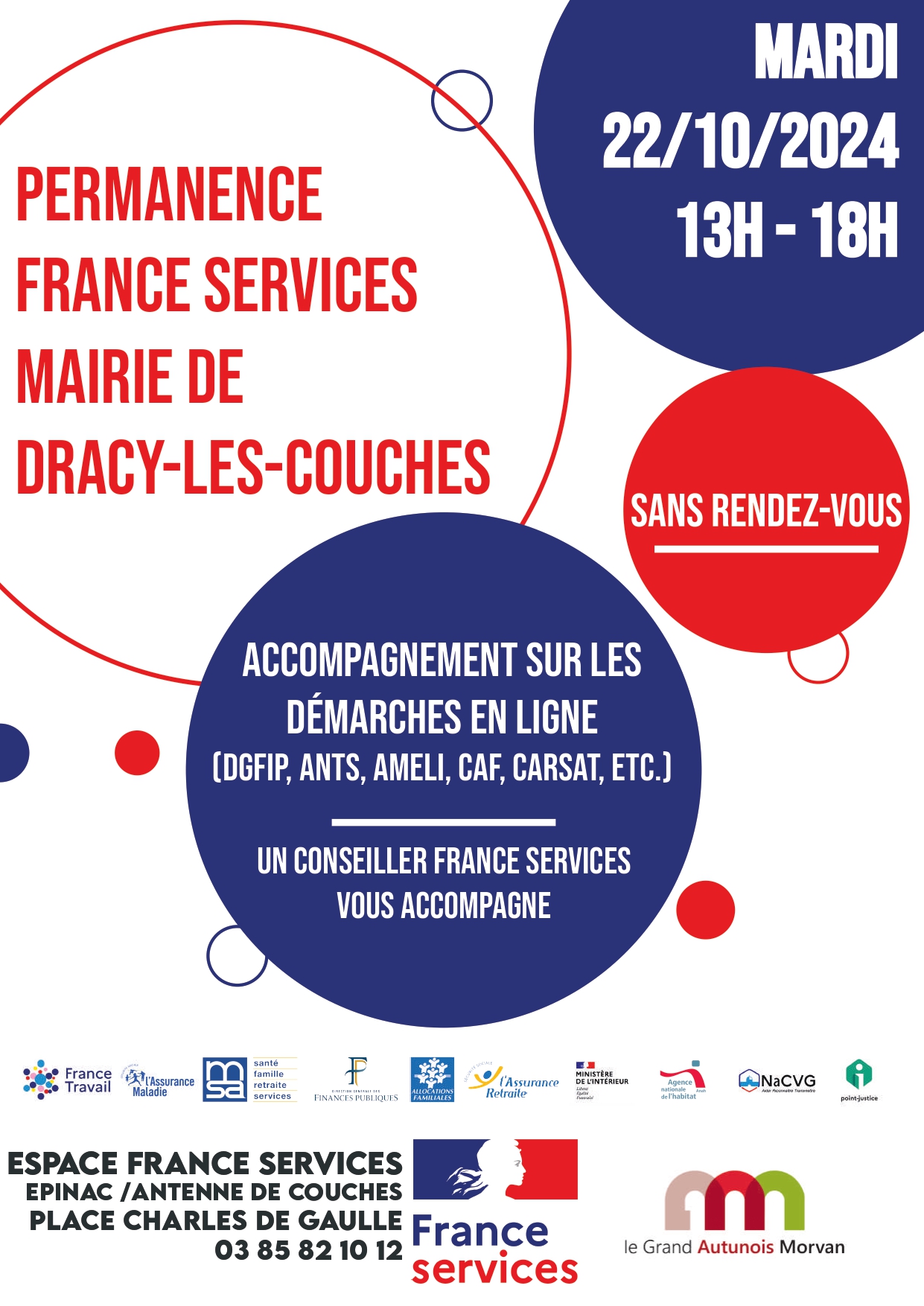 PERMANENCE FRANCE SERVICES DRACY LES COUCHES