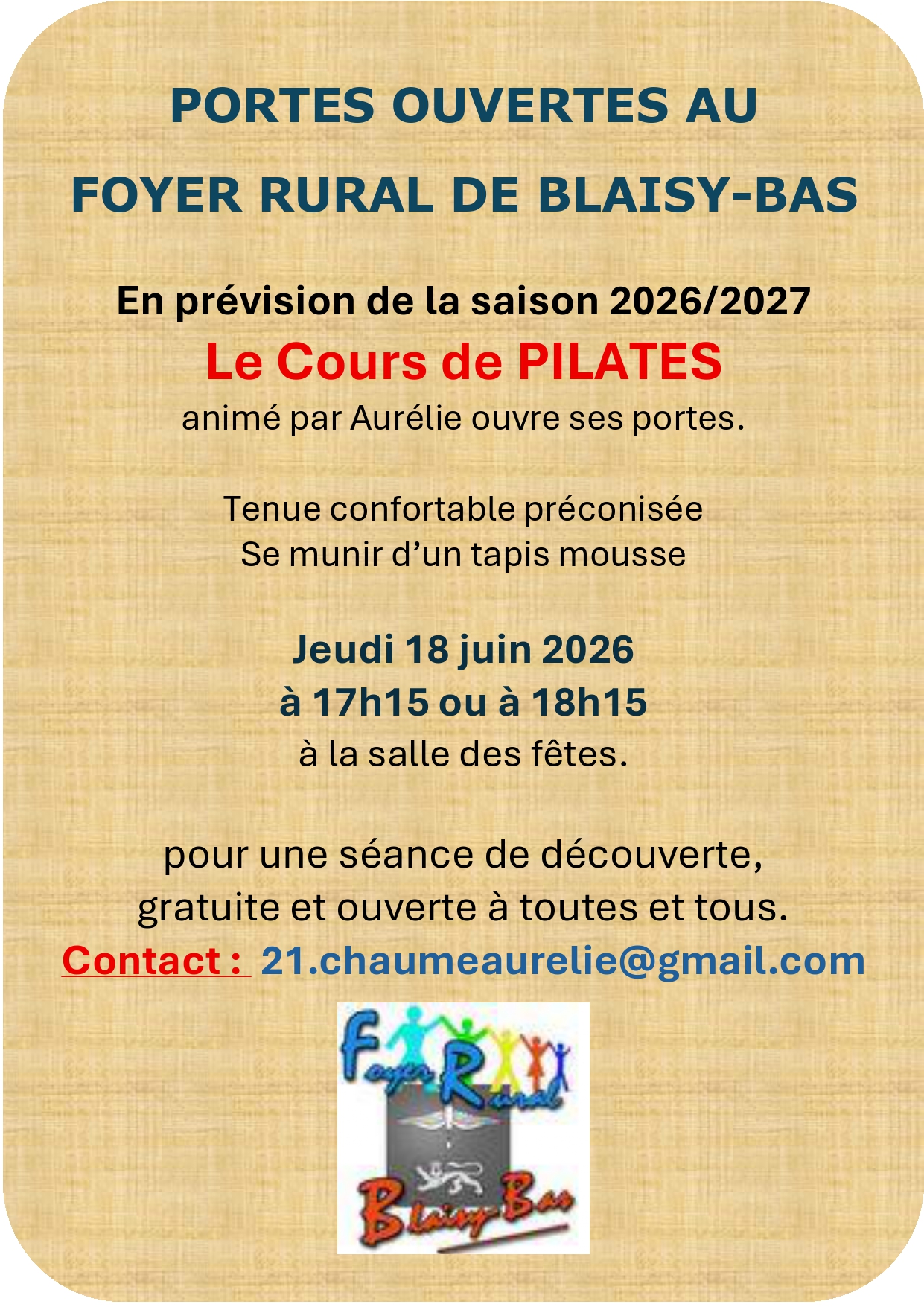 Atelier découverte du Pilates