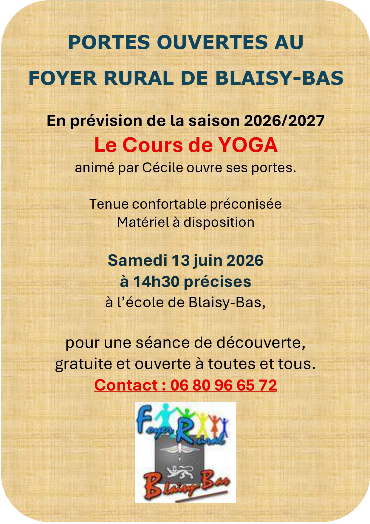 Séance découverte du Yoga