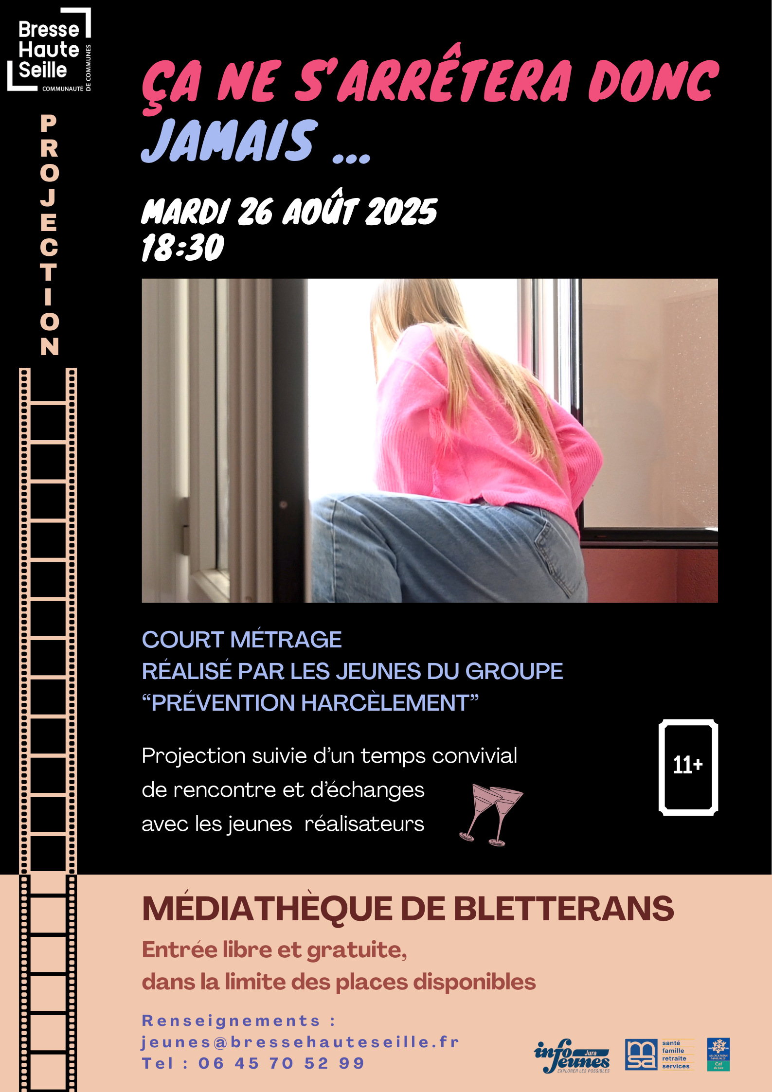 Affiche projection Harcèlement