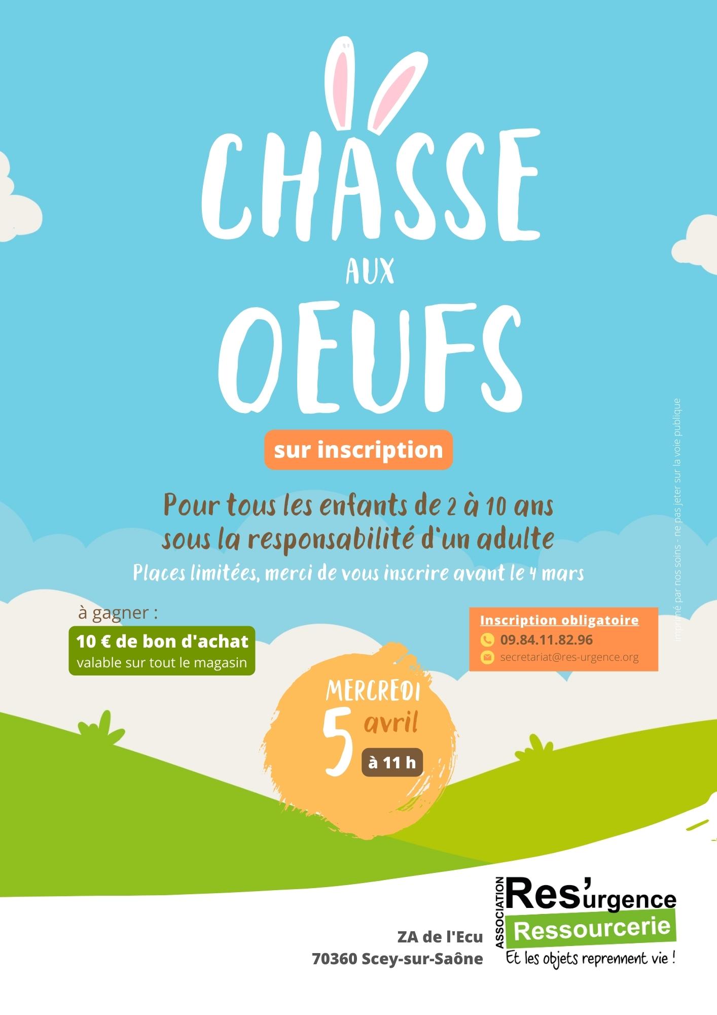 Affiche Chasse aux oeufs 2023