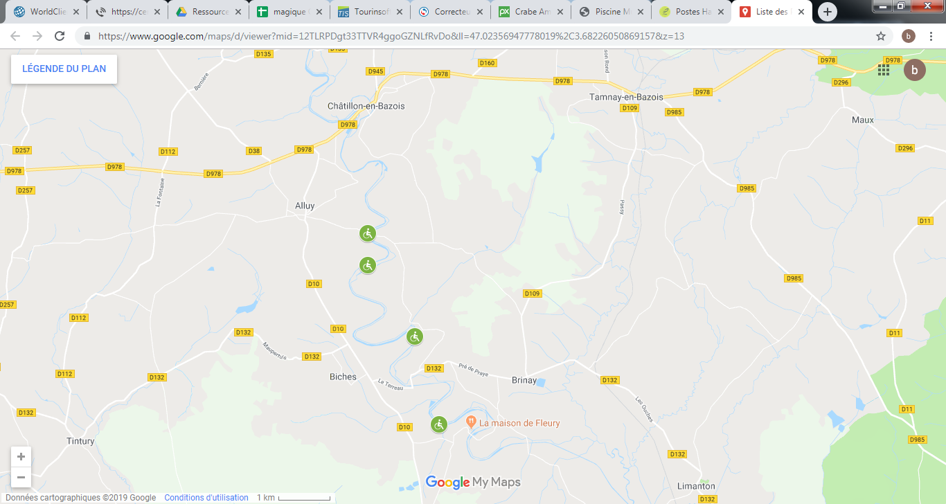 Parcours sécurisés et handi-pêche  France Bourgogne-Franche-Comté Nièvre Châtillon-en-Bazois 58110