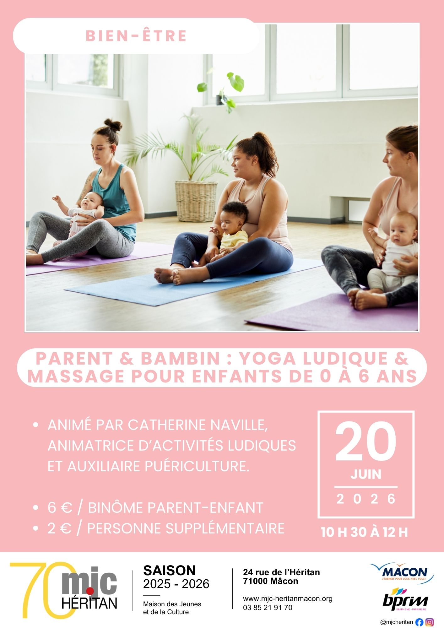 Parent & Bambin : Yoga ludique & massage pour enfants de 0 à 6 ans