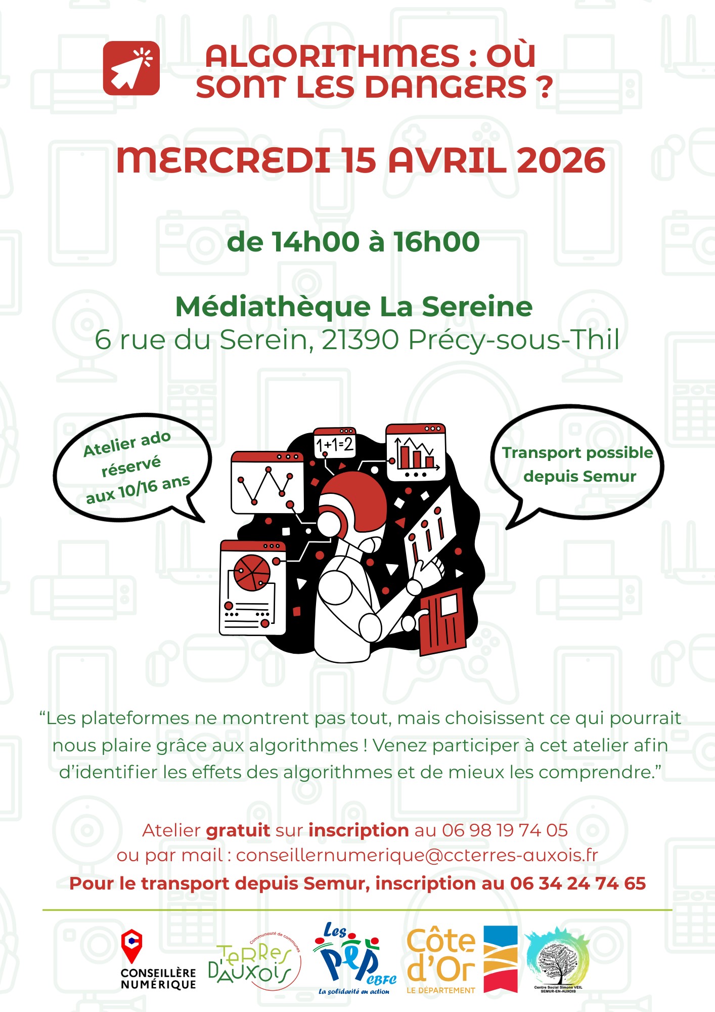 Ateliers jeunes : algorithmes : où sont les dangers ?