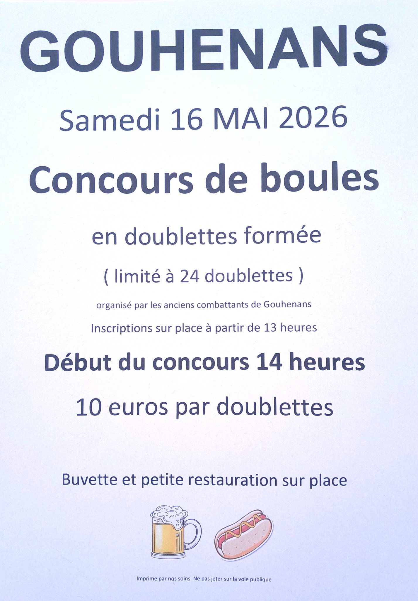 Concours de pétanque