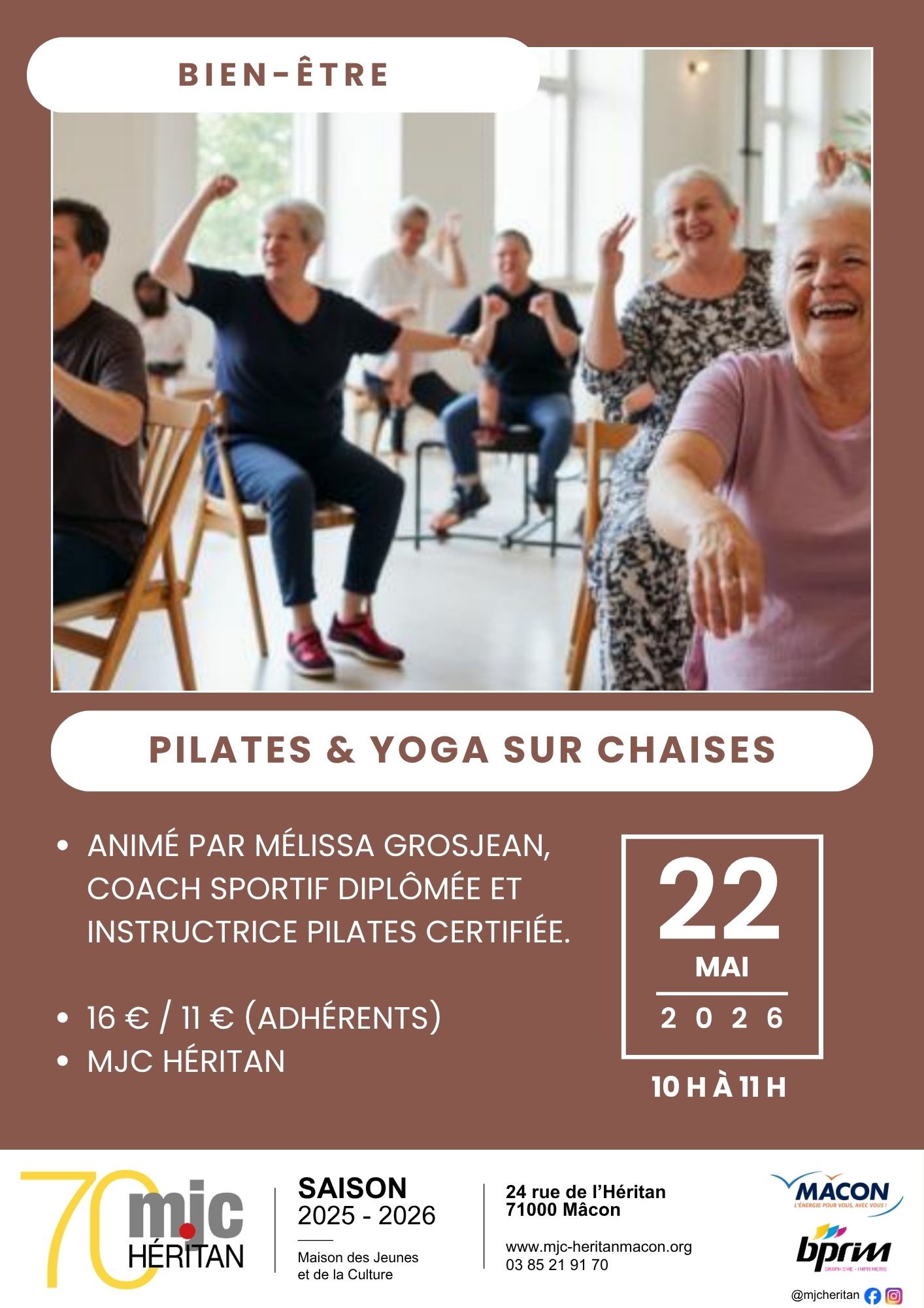 Pilates & Yoga sur chaises
