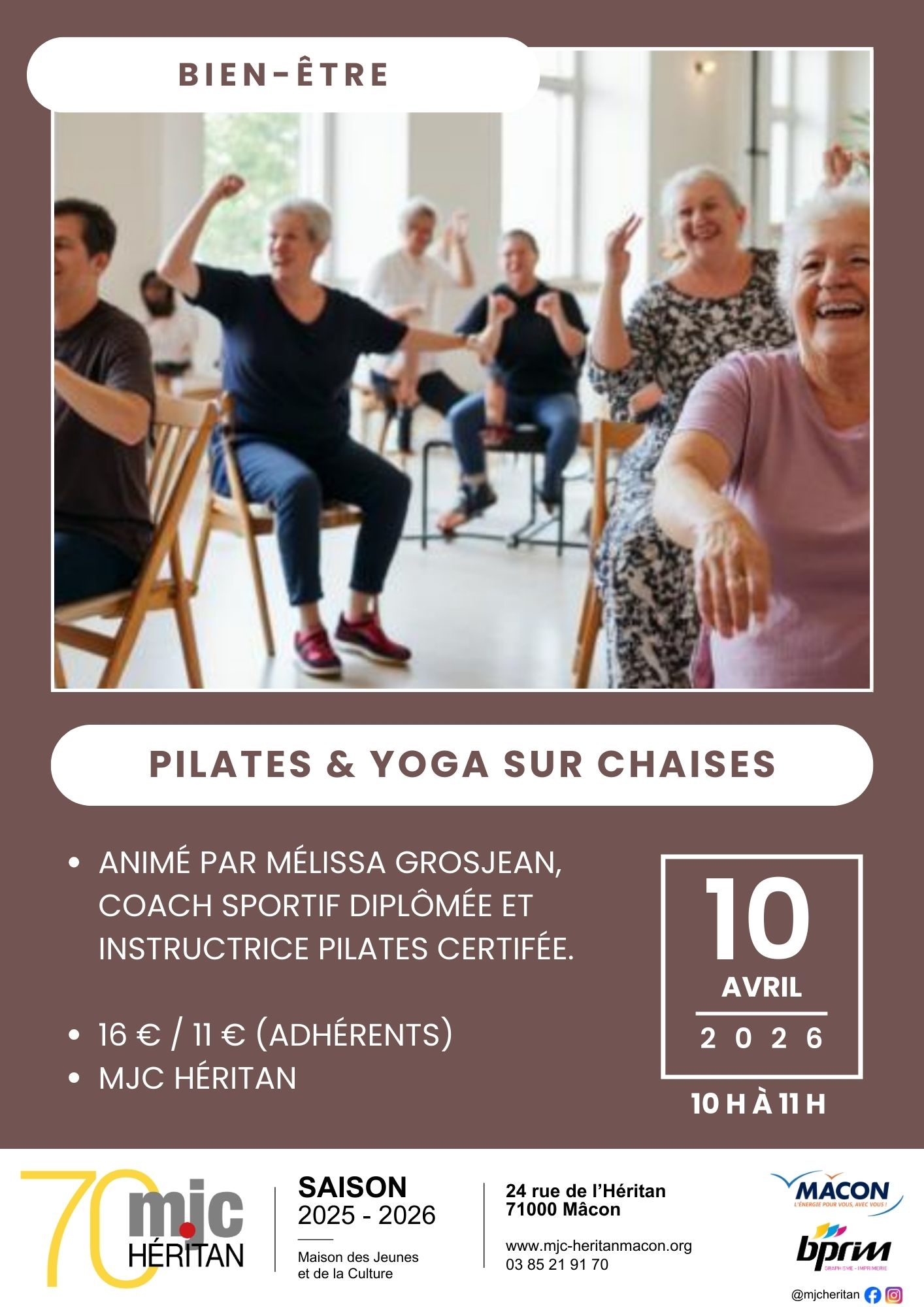 Pilates & Yoga sur chaises