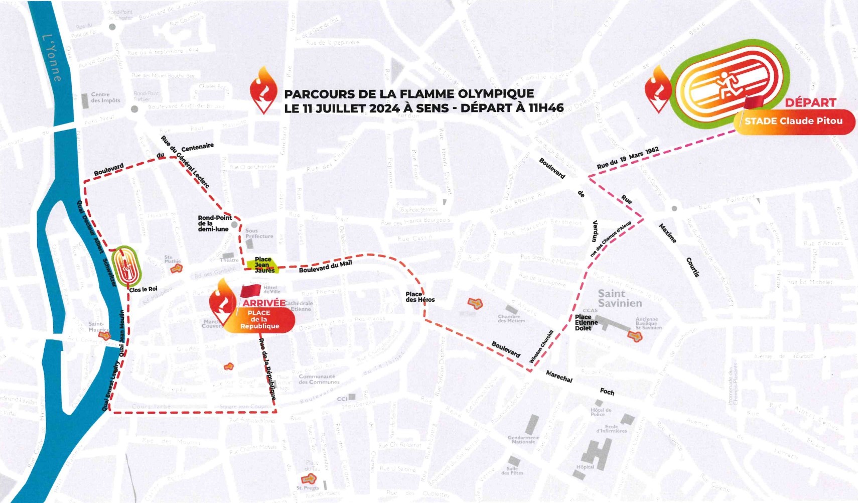 PASSAGE DE LA FLAMME OLYMPIQUE