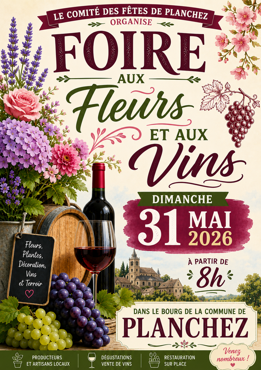 Foire aux fleurs et aux vins — visuel événement