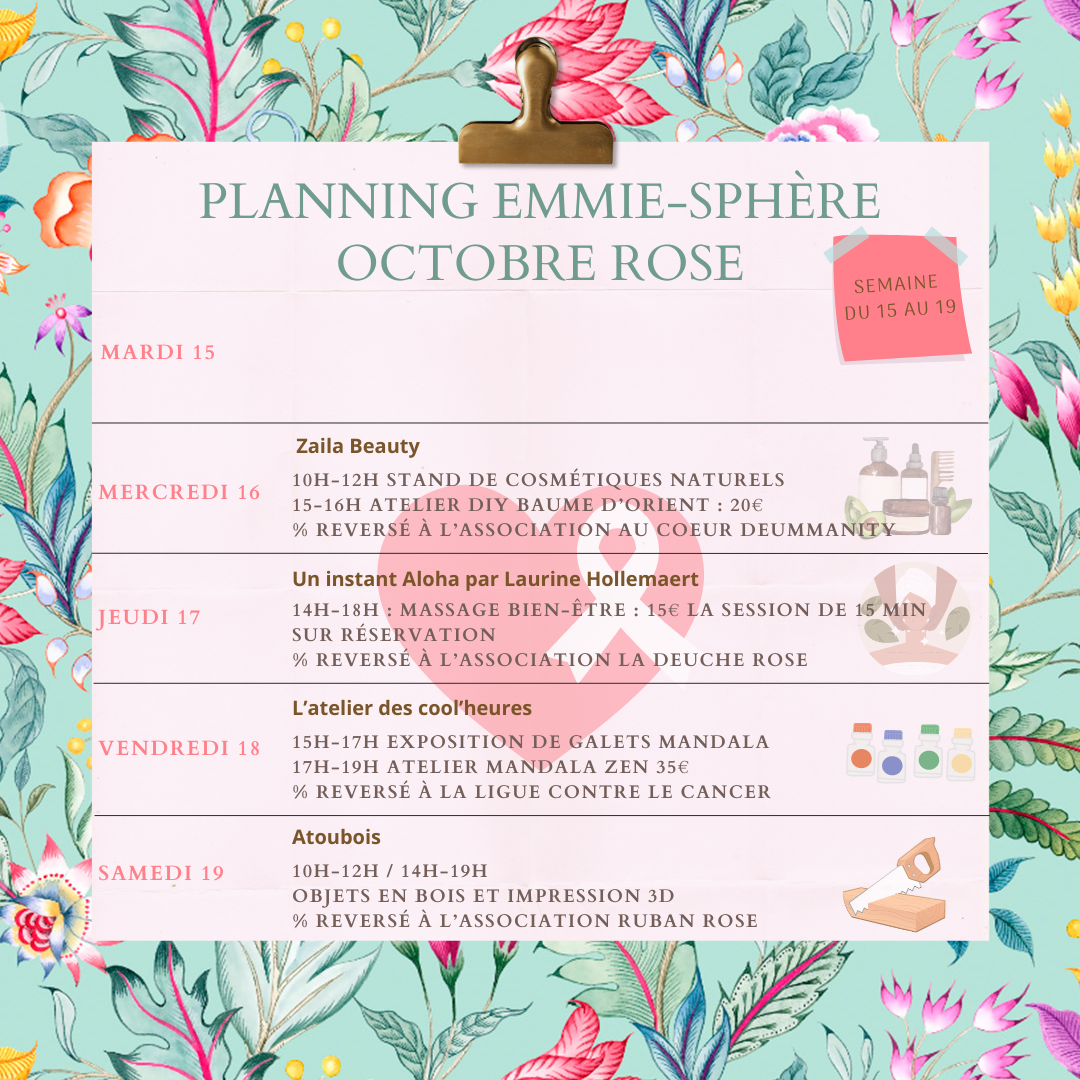 Programme Emmie-Sphère Octobre rose