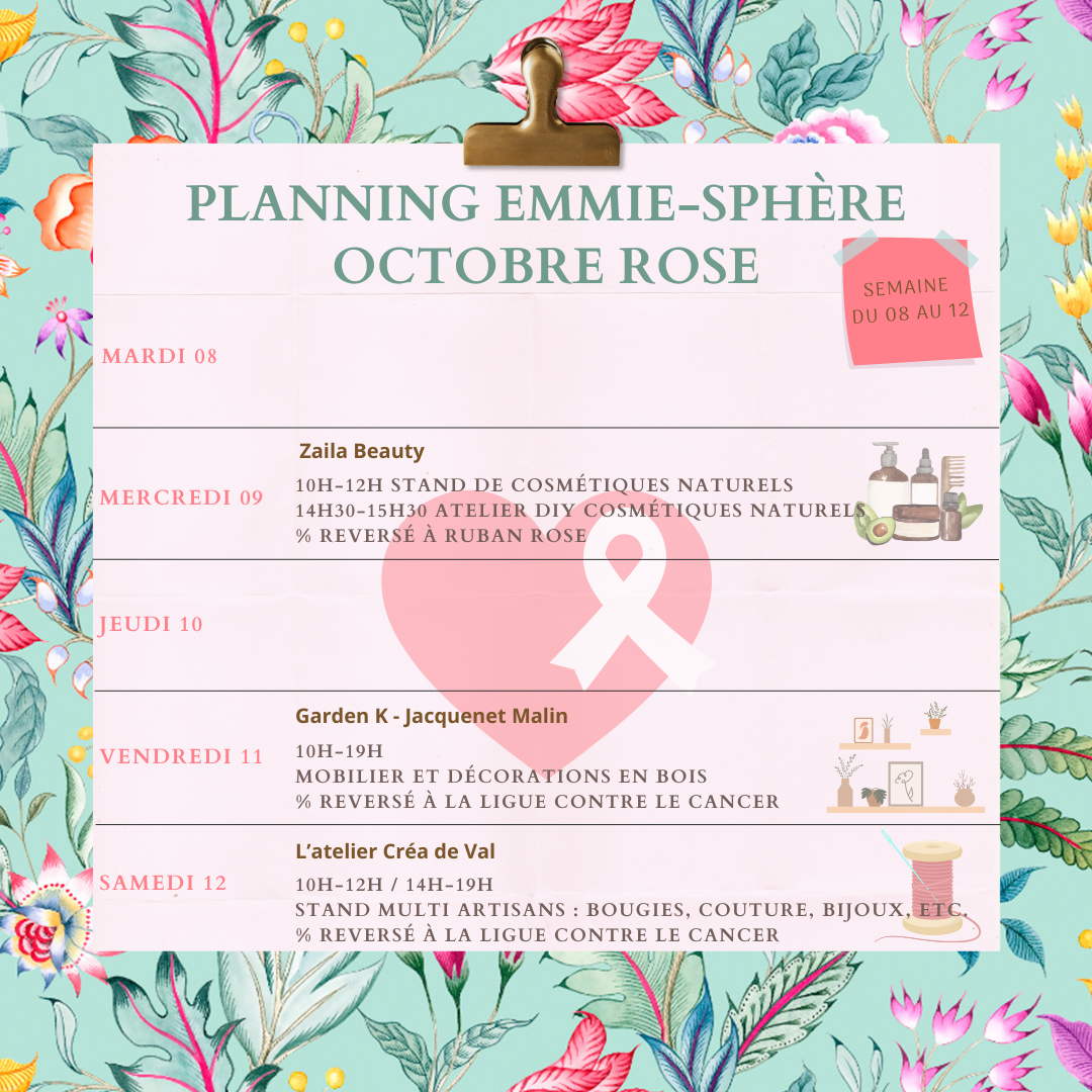 Programme Emmie-Sphère Octobre rose