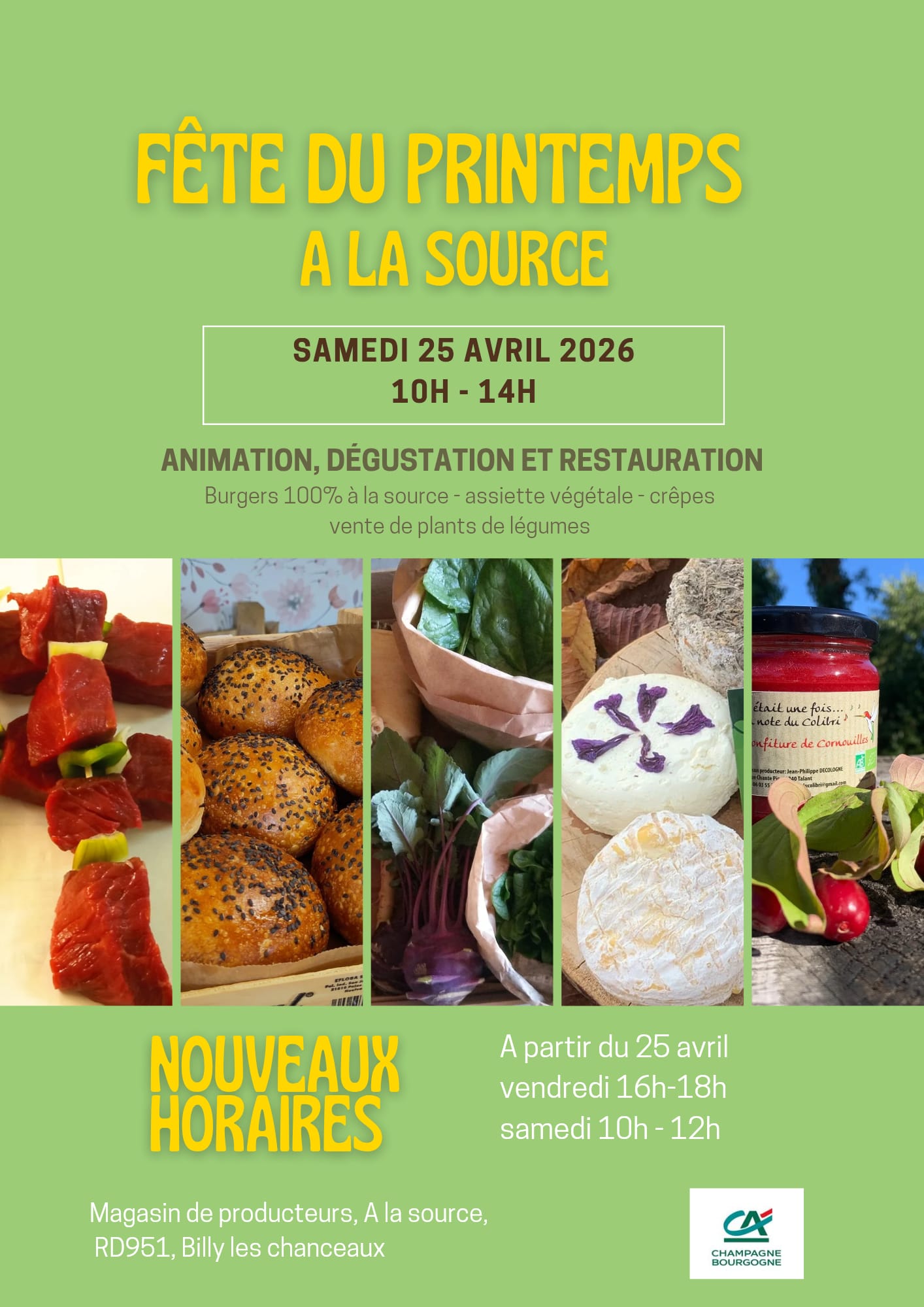 PORTE OUVERTE et animations Magasin de producteurs — visuel événement