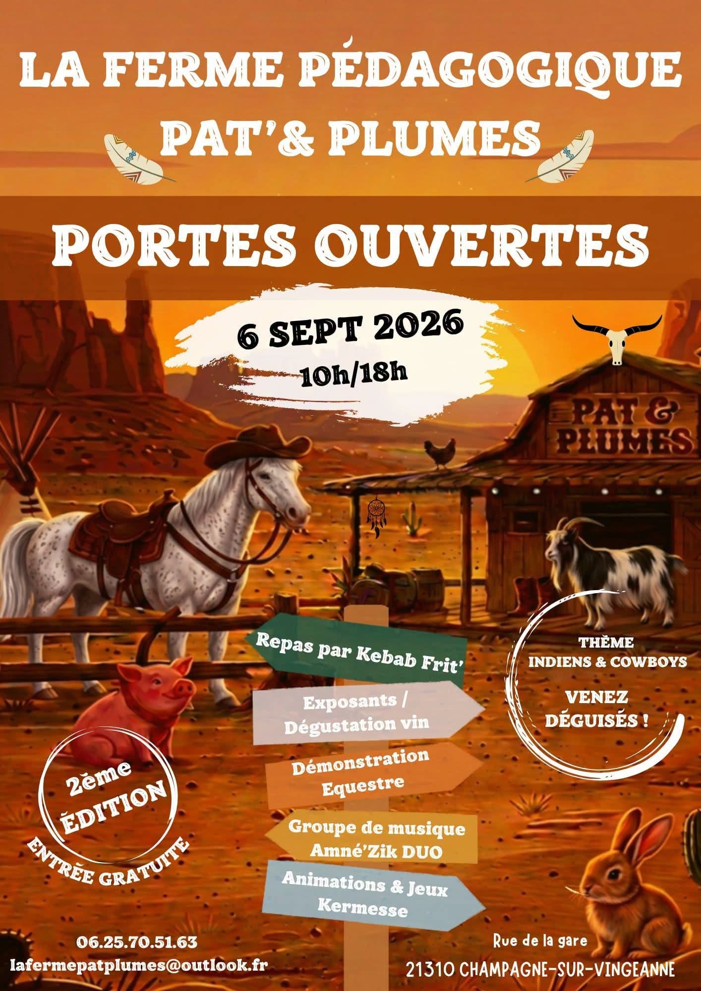 Portes Ouvertes de La Ferme Pédagogique Pat'&Plumes 2026