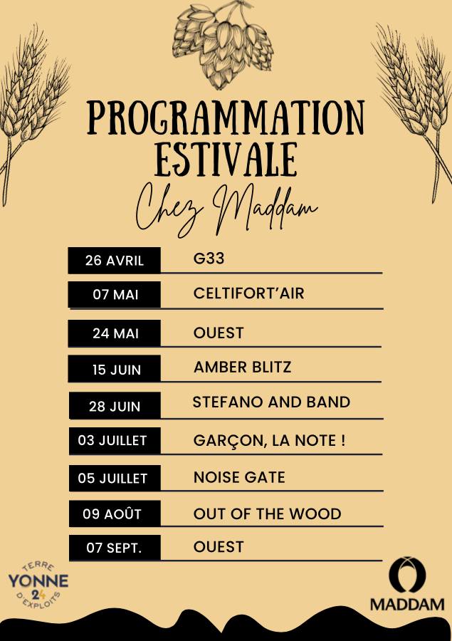 Programmation Maddam - Chablis