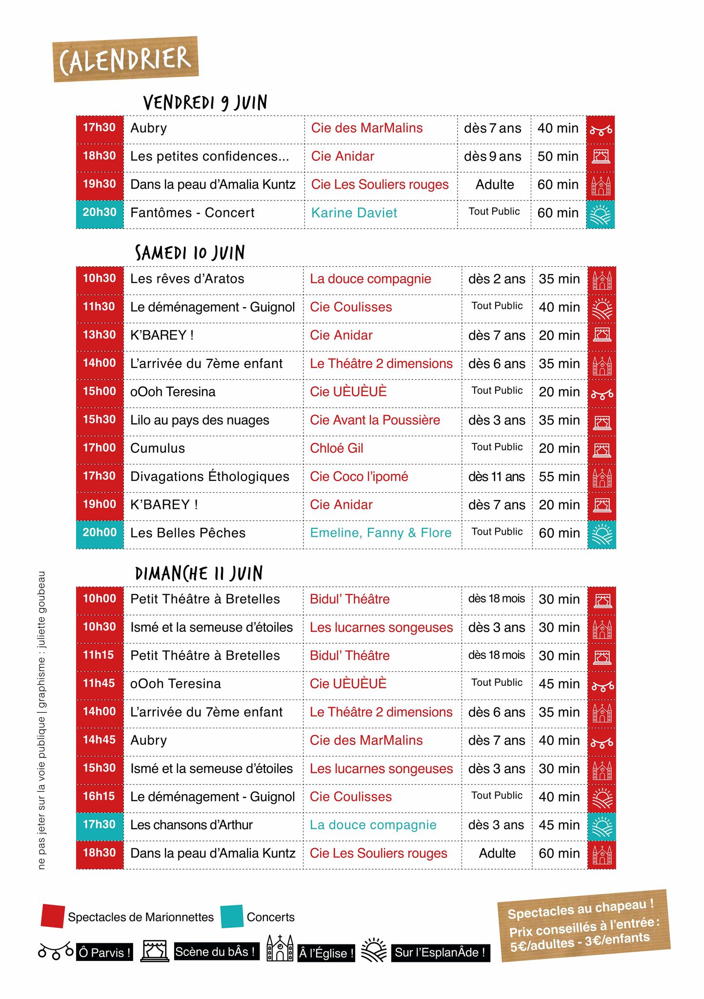 Programme festival marionnettes